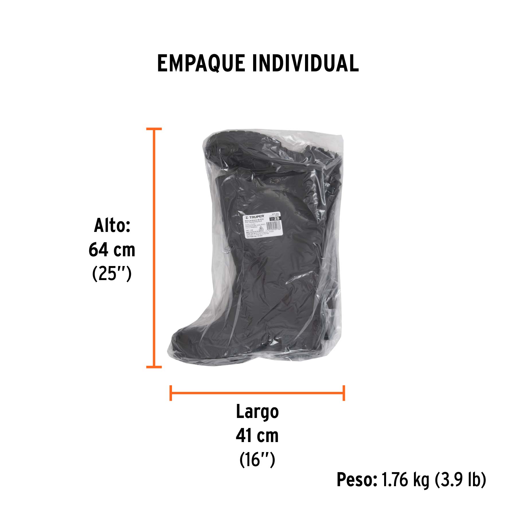 Botas jardineras 25, TRUPER - Empaque