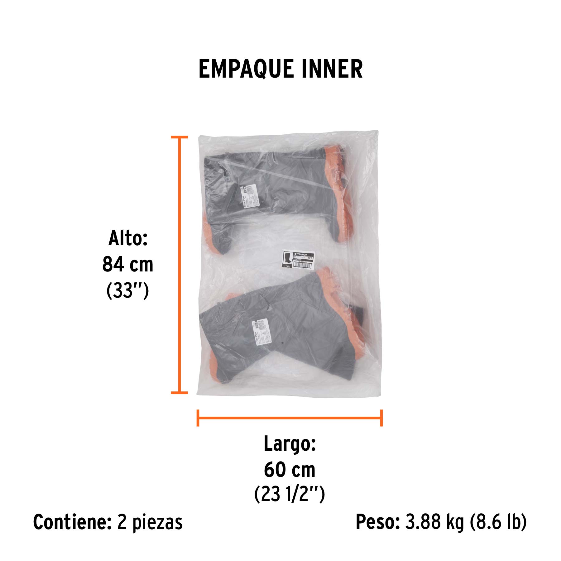 Botas industriales 26, TRUPER - Empaque