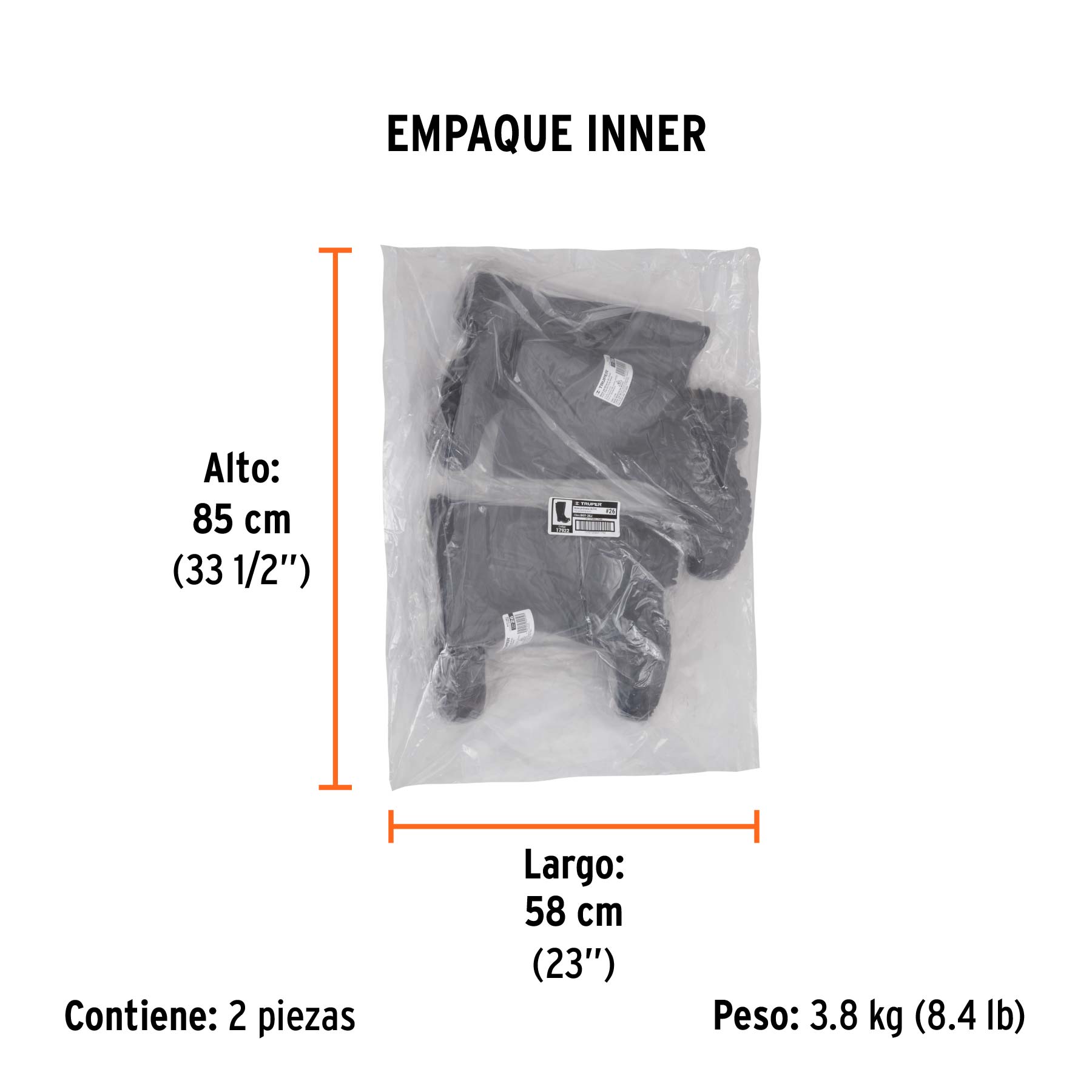 Botas jardineras 26, TRUPER - Empaque