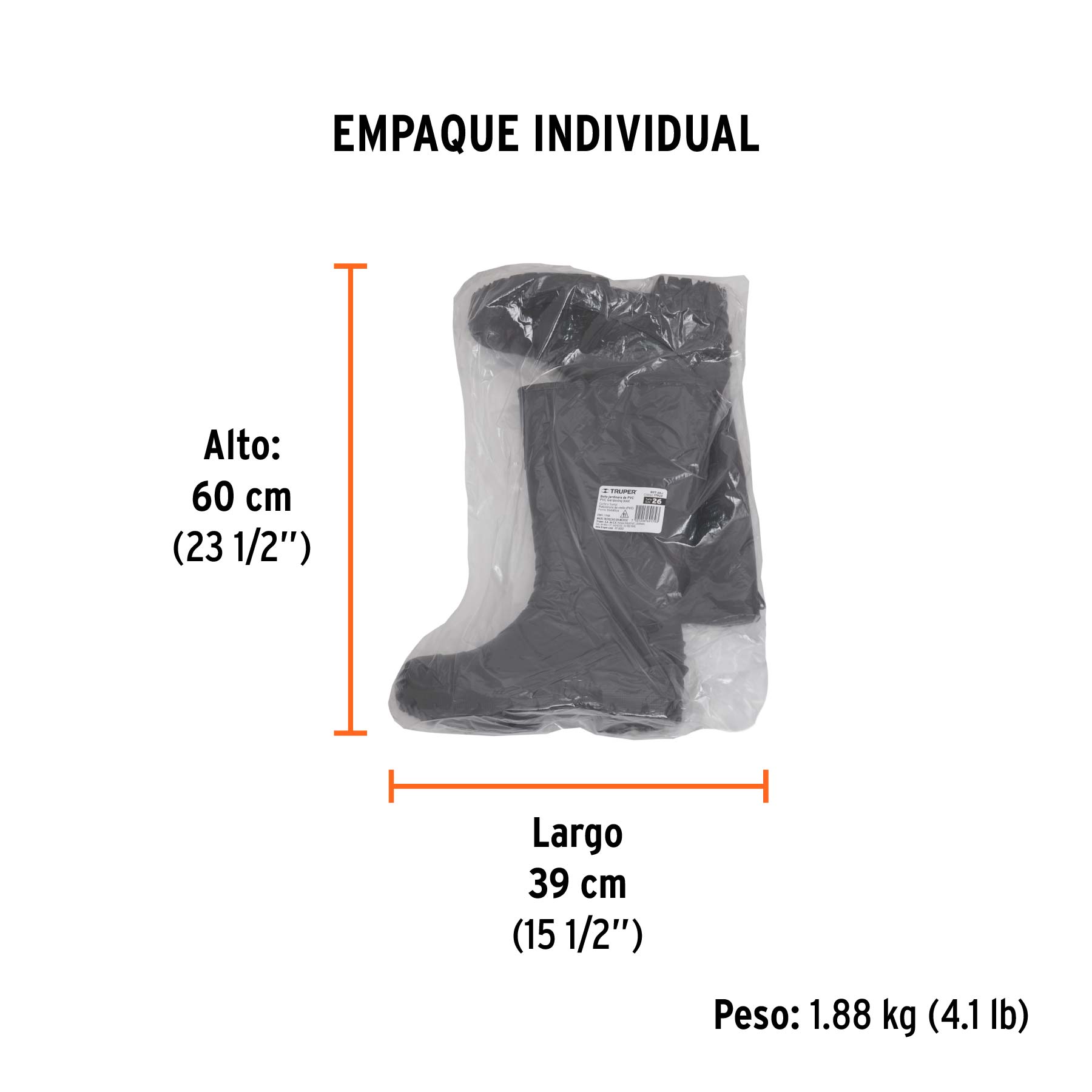 Botas jardineras 26, TRUPER - Empaque