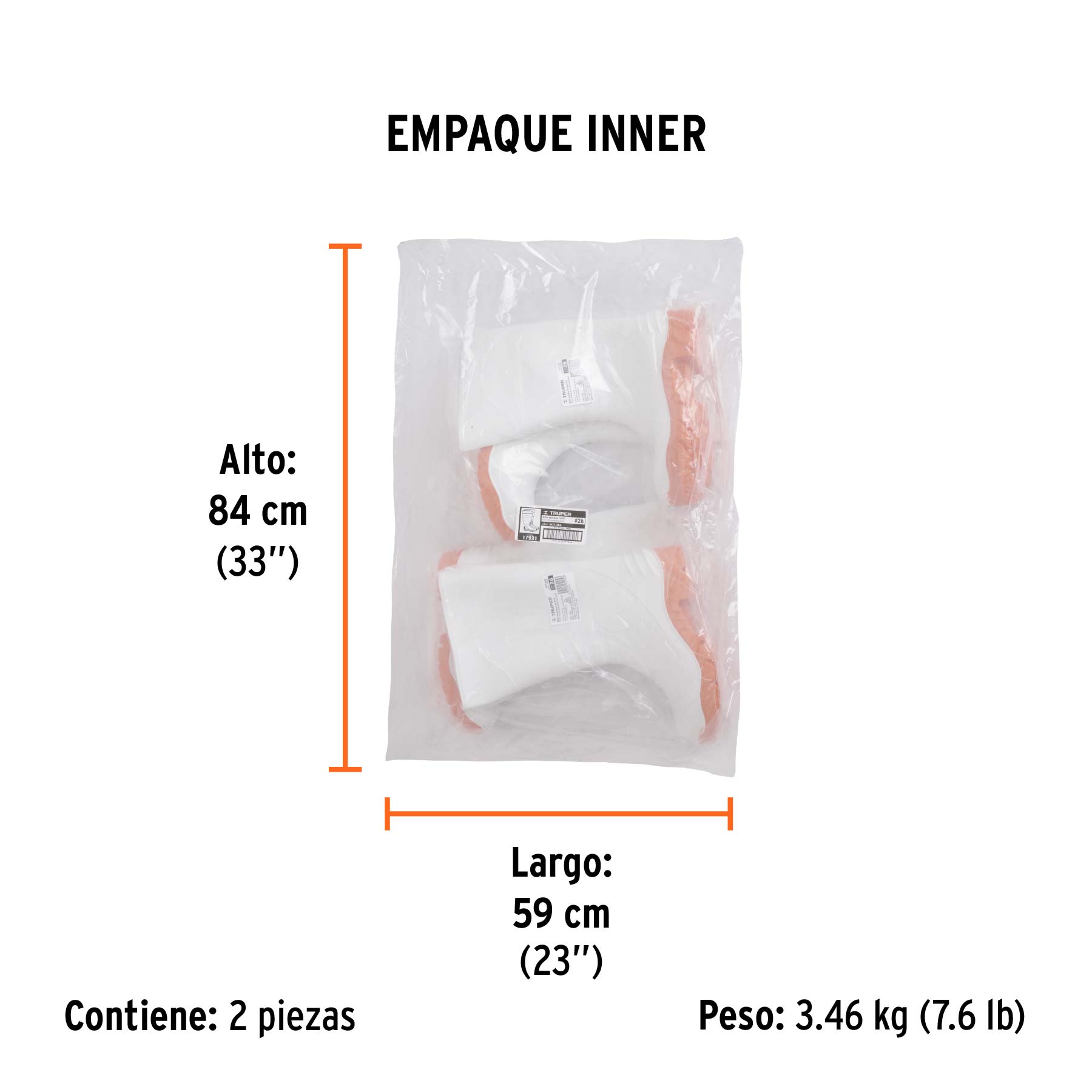 Botas sanitarias 26, TRUPER - Empaque