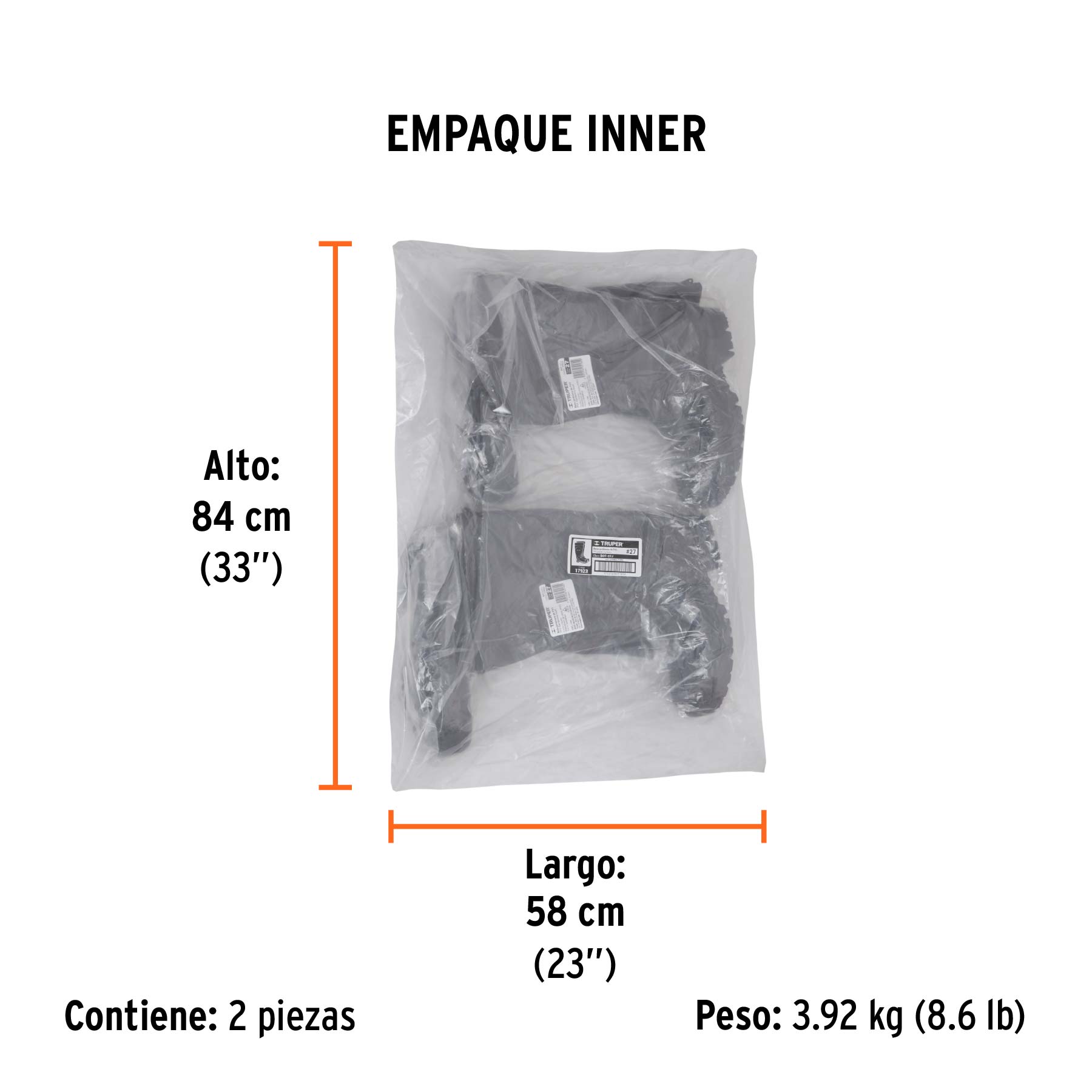 Botas jardineras 27, TRUPER - Empaque