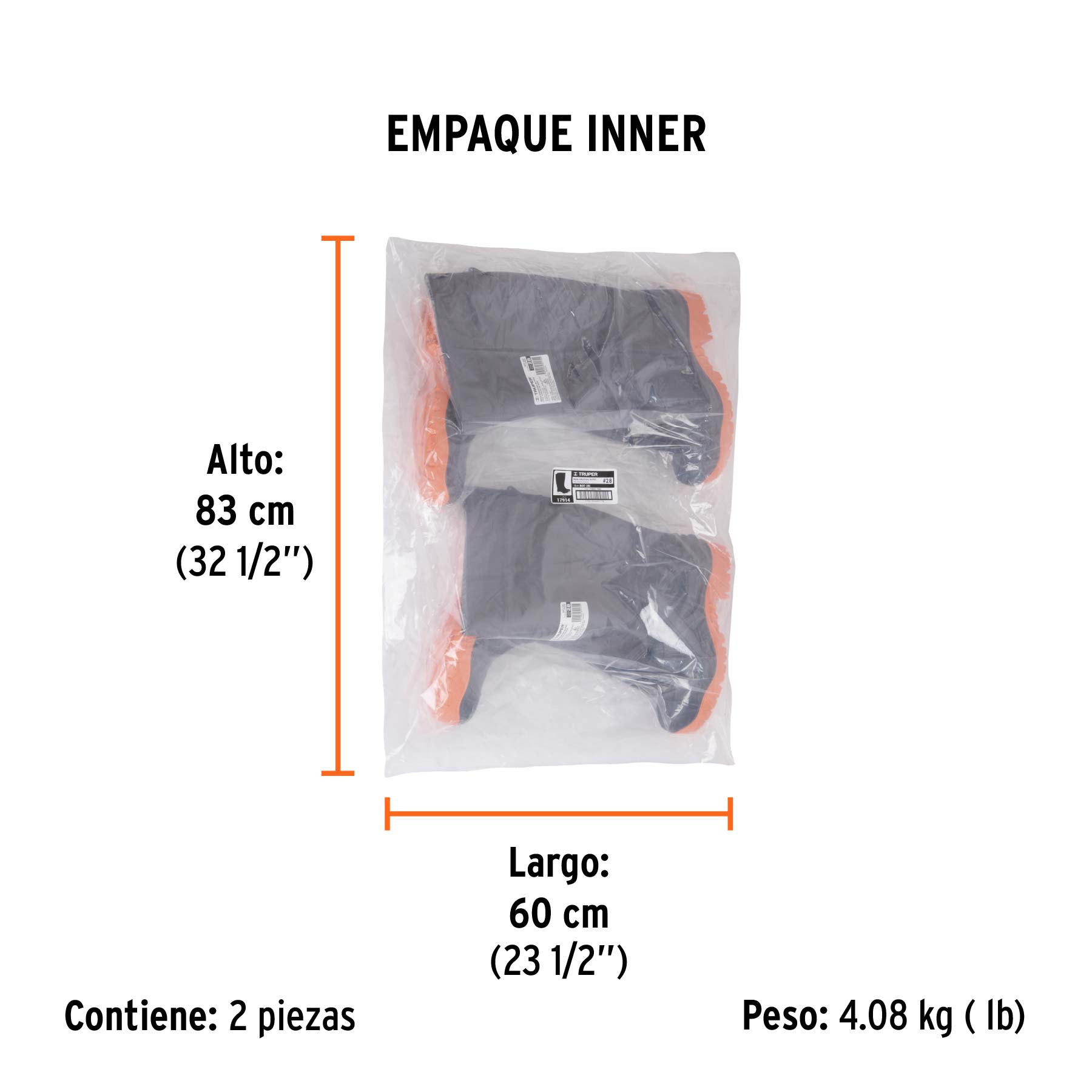 Botas industriales 28, TRUPER - Empaque