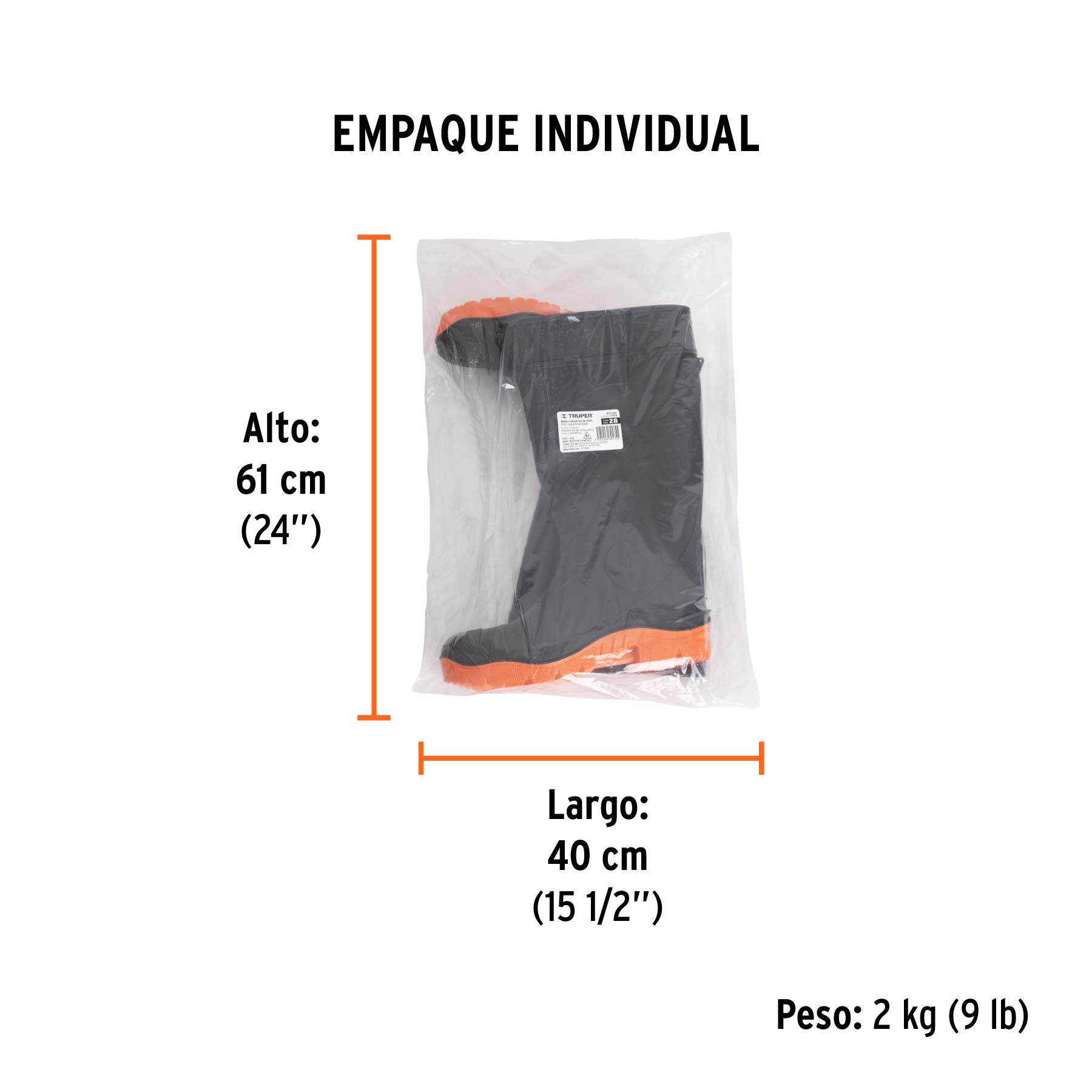 Botas industriales 28, TRUPER - Empaque