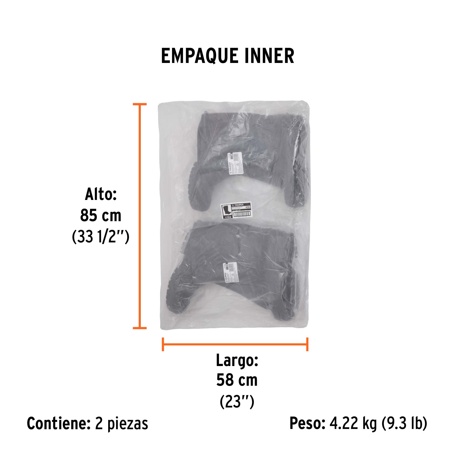 Botas jardineras 28, TRUPER - Empaque