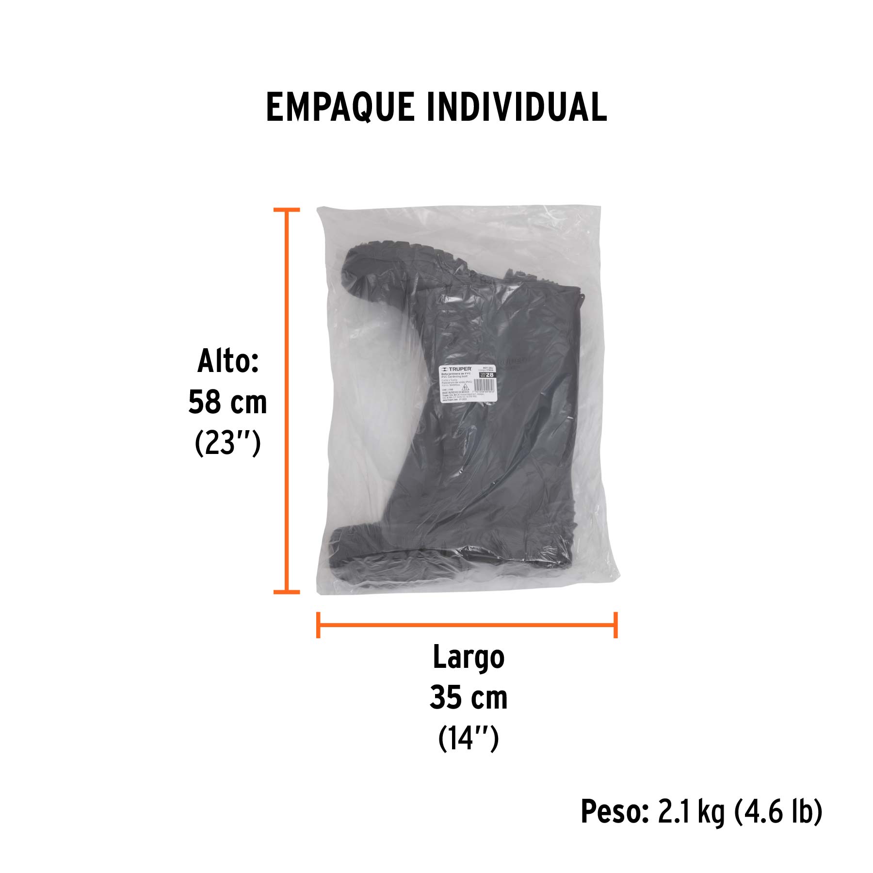Botas jardineras 28, TRUPER - Empaque