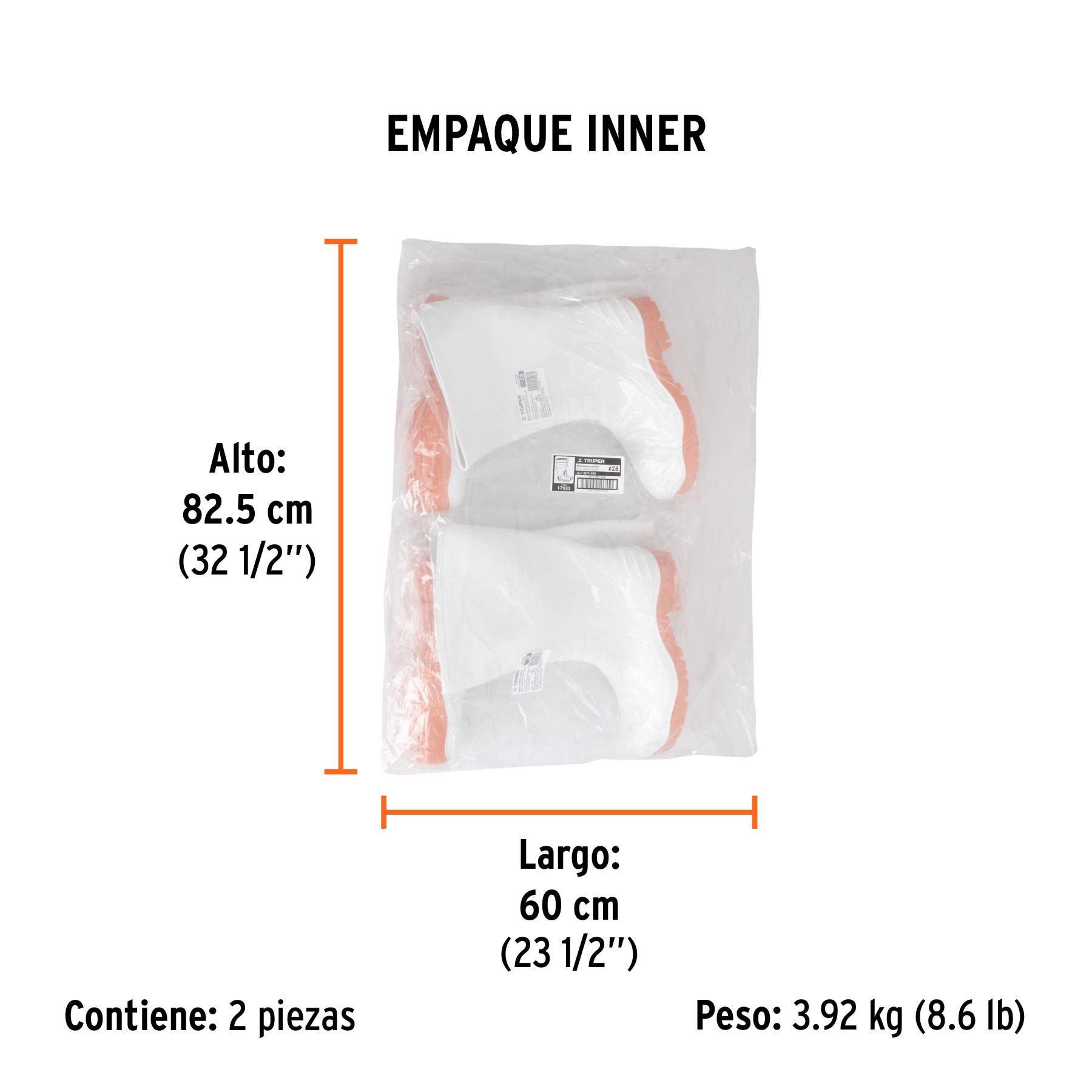 Botas sanitarias 28, TRUPER - Empaque
