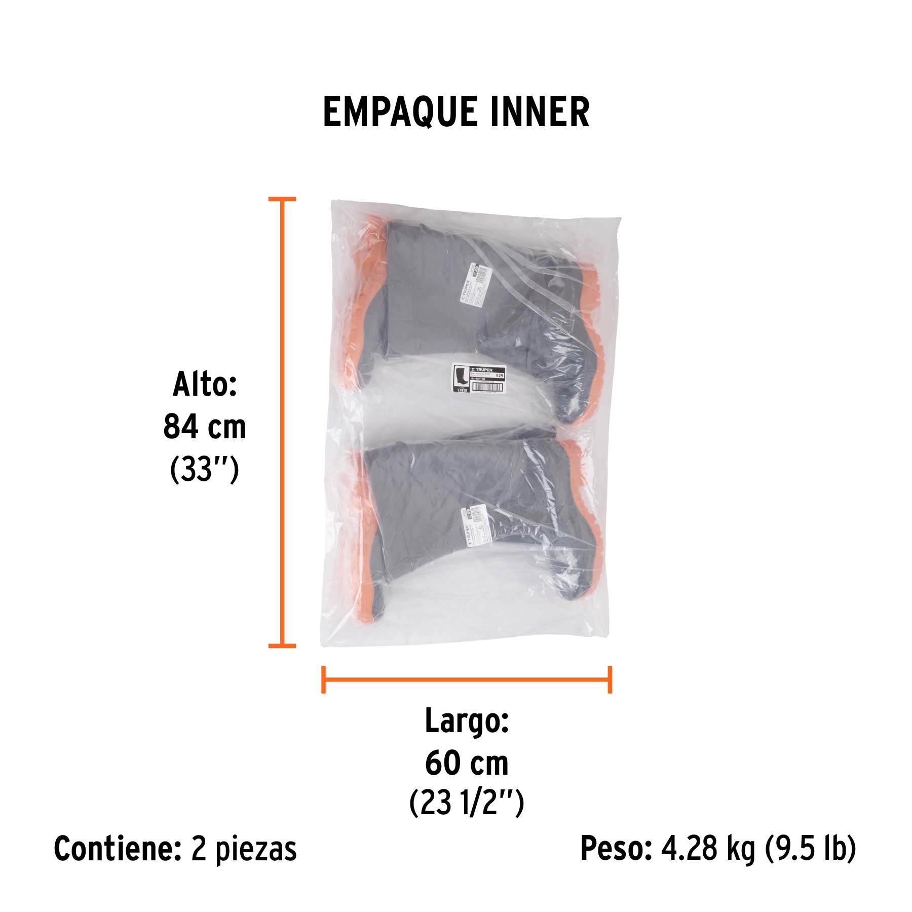 Botas industriales 29, TRUPER - Empaque