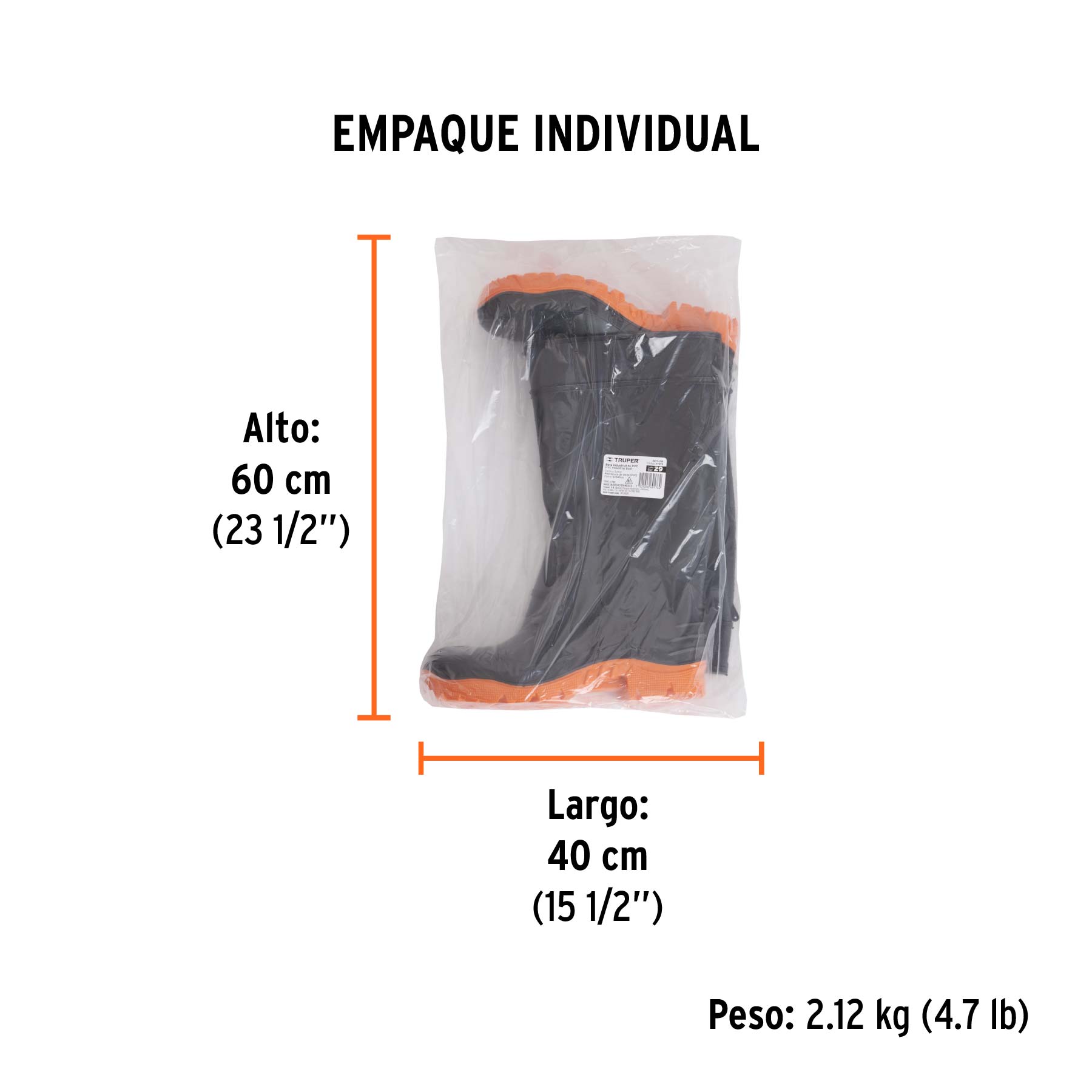 Botas industriales 29, TRUPER - Empaque