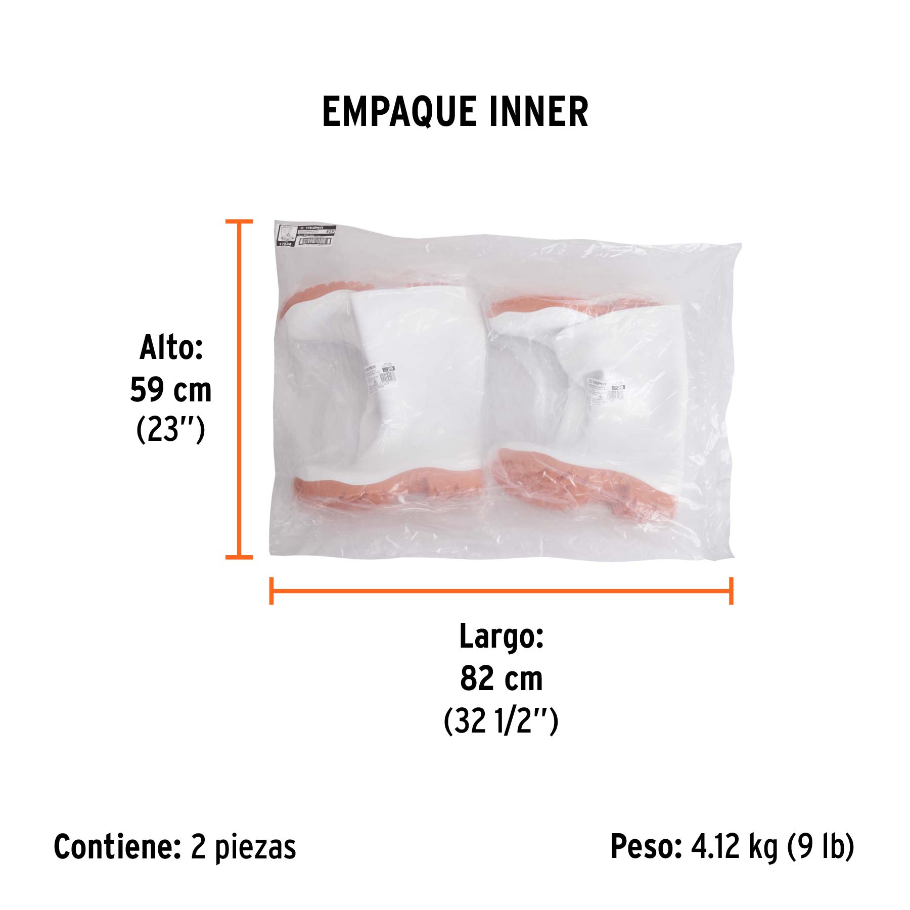 Botas sanitarias 29, TRUPER - Empaque