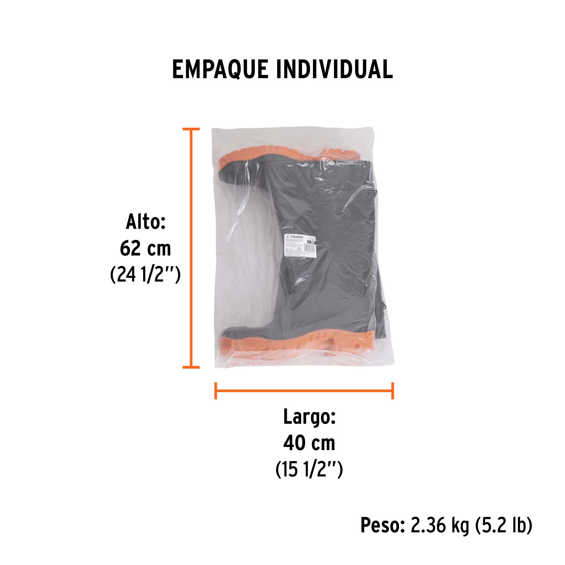 Botas industriales 30, TRUPER - Empaque