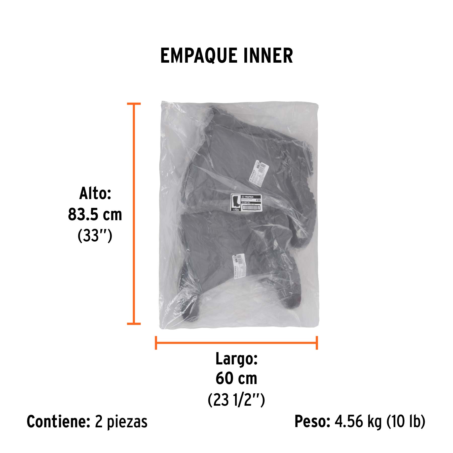 Botas jardineras 30, TRUPER - Empaque