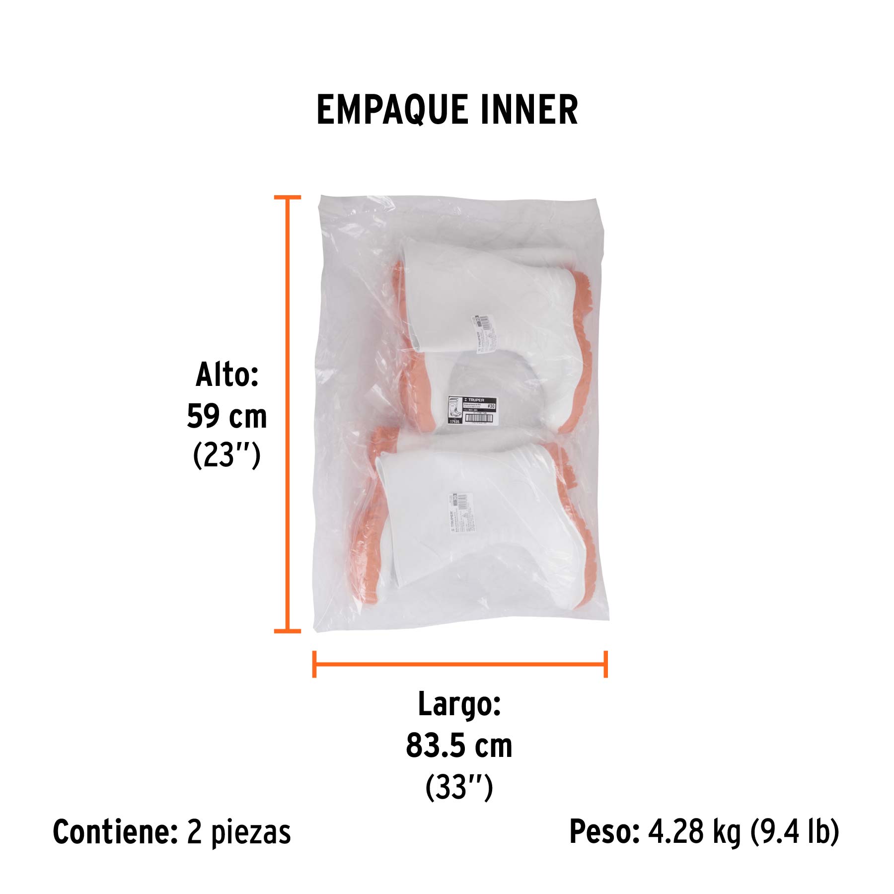 Botas sanitarias 30, TRUPER - Empaque