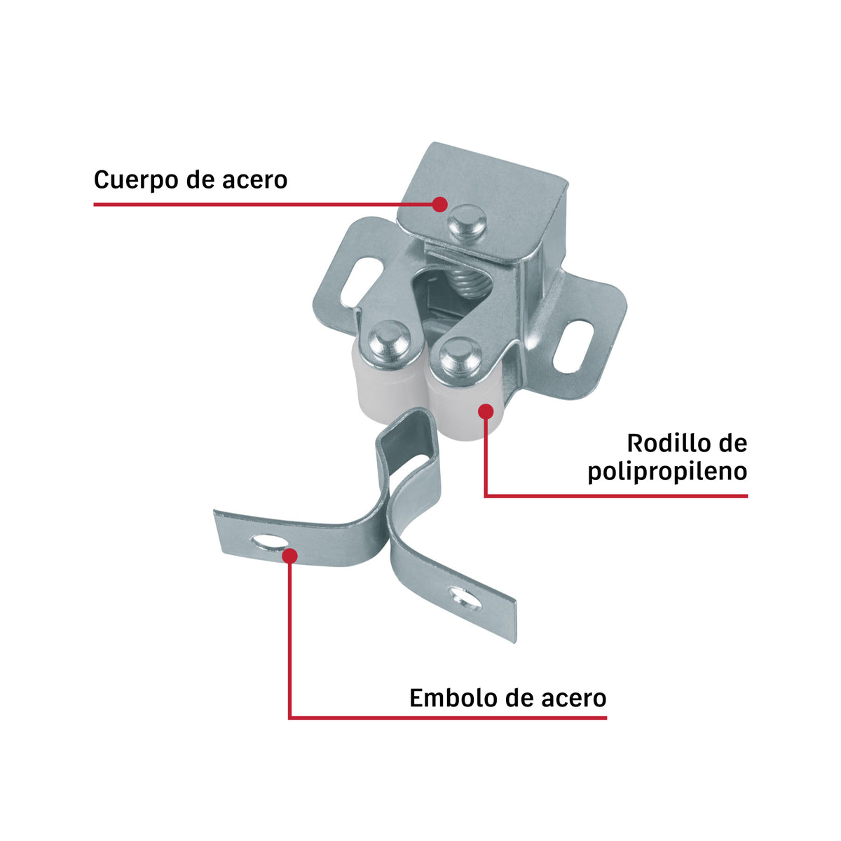 Broche perico galvanizado, HERMEX