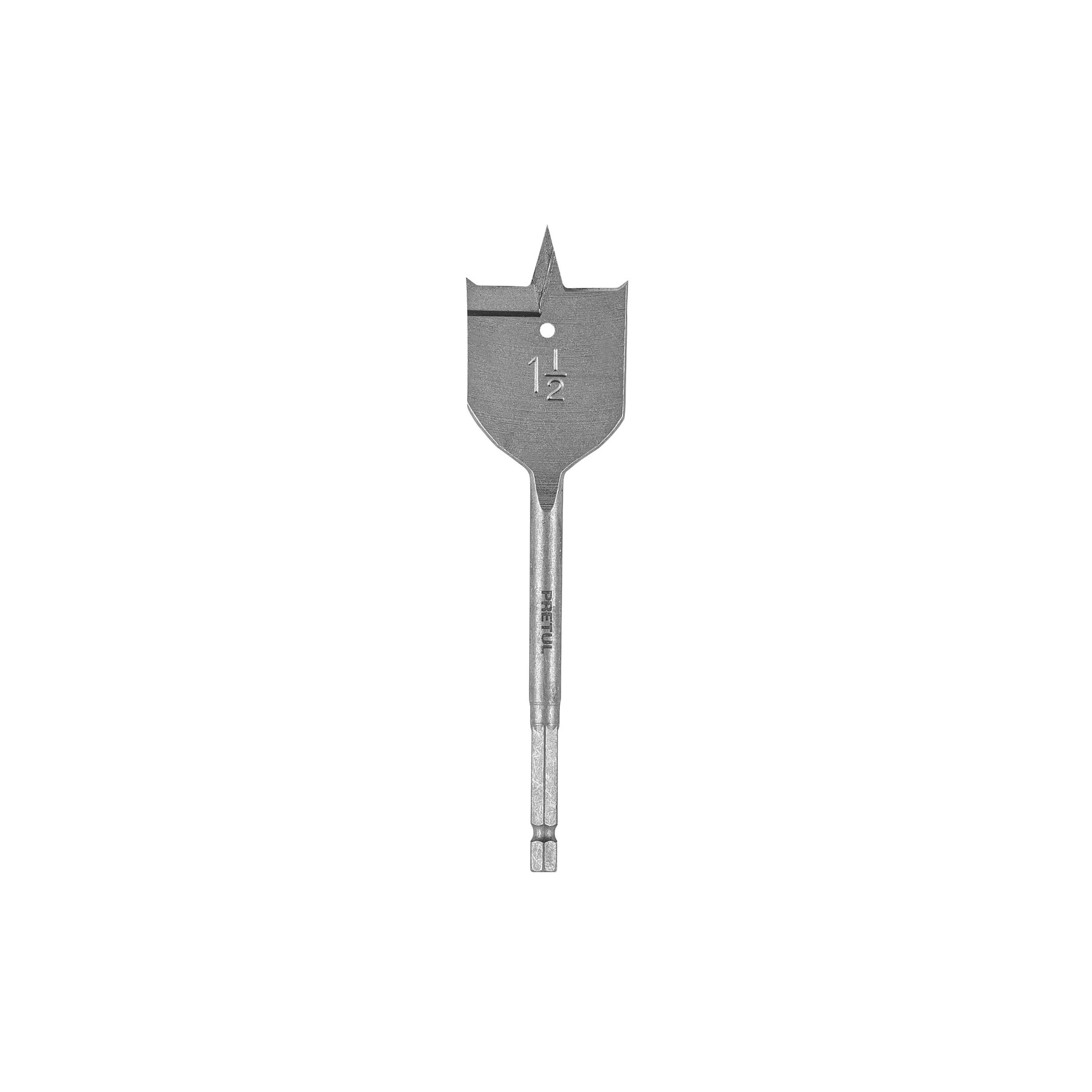 Broca plana de manita 1-1/2" para madera, PRETUL