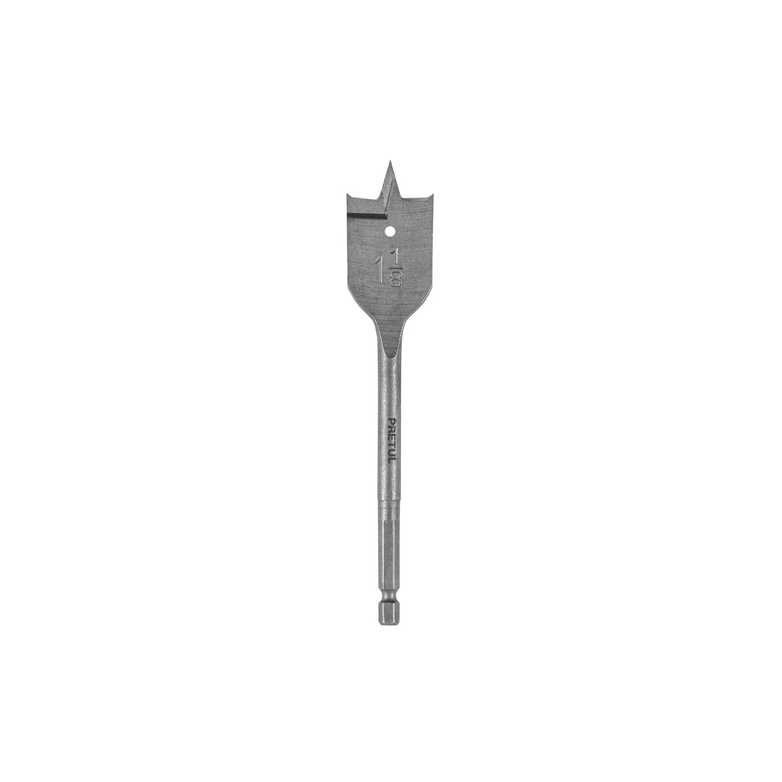 Broca plana de manita 1-1/8" para madera, PRETUL