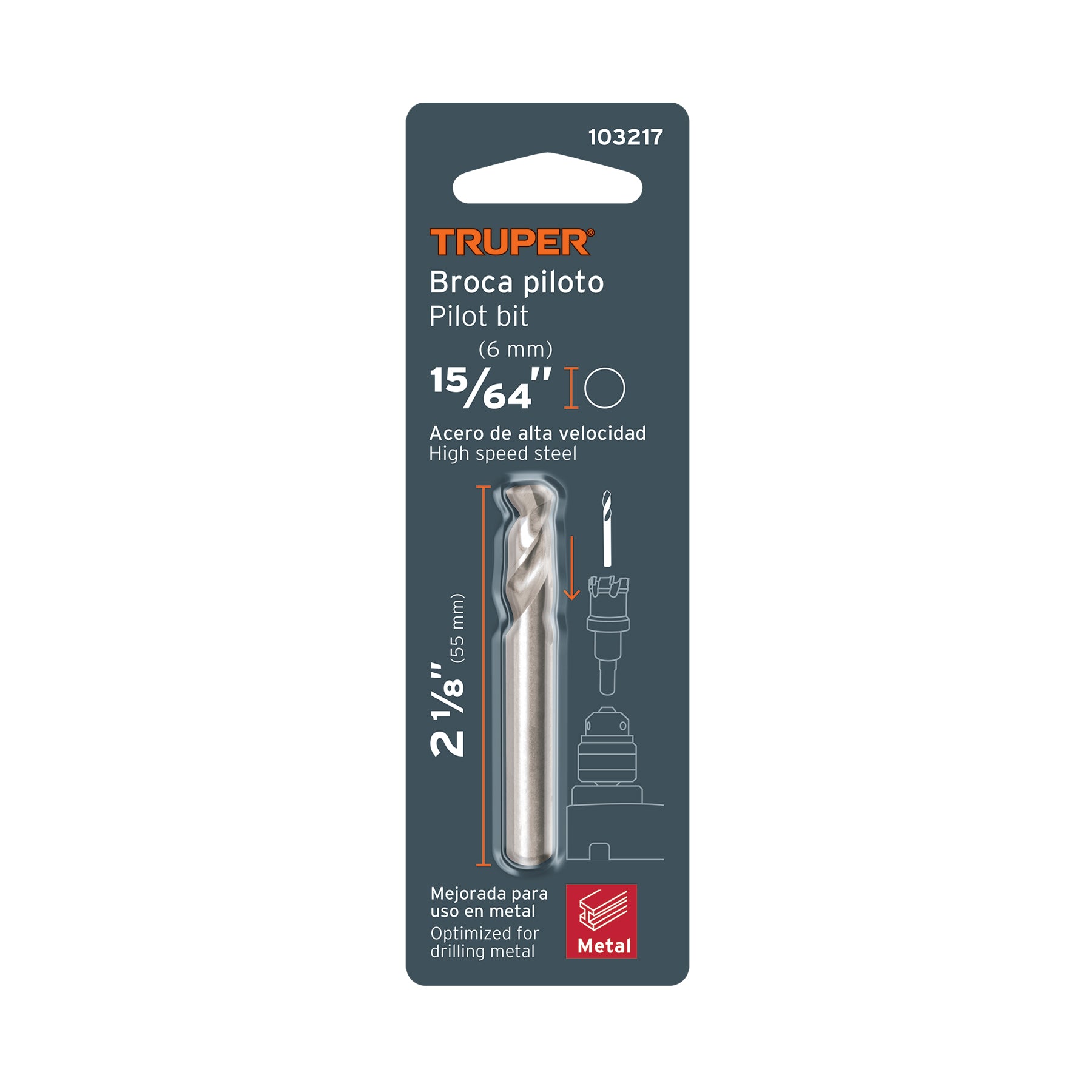 Broca piloto para brocasierras carburo de tungsteno, TRUPER