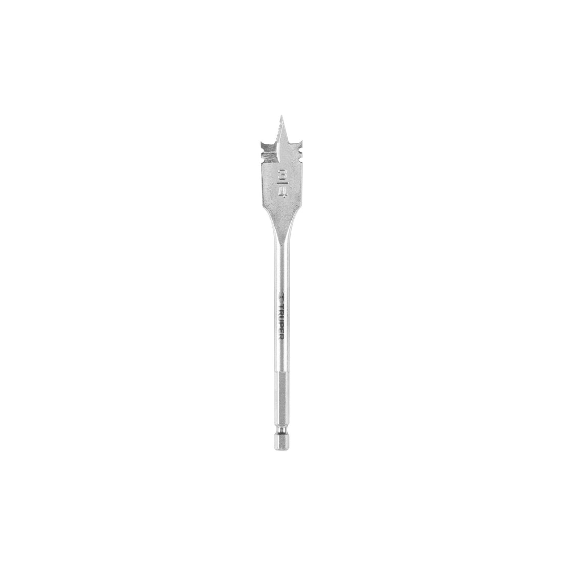 Broca plana de manita 3/4" para madera, TRUPER