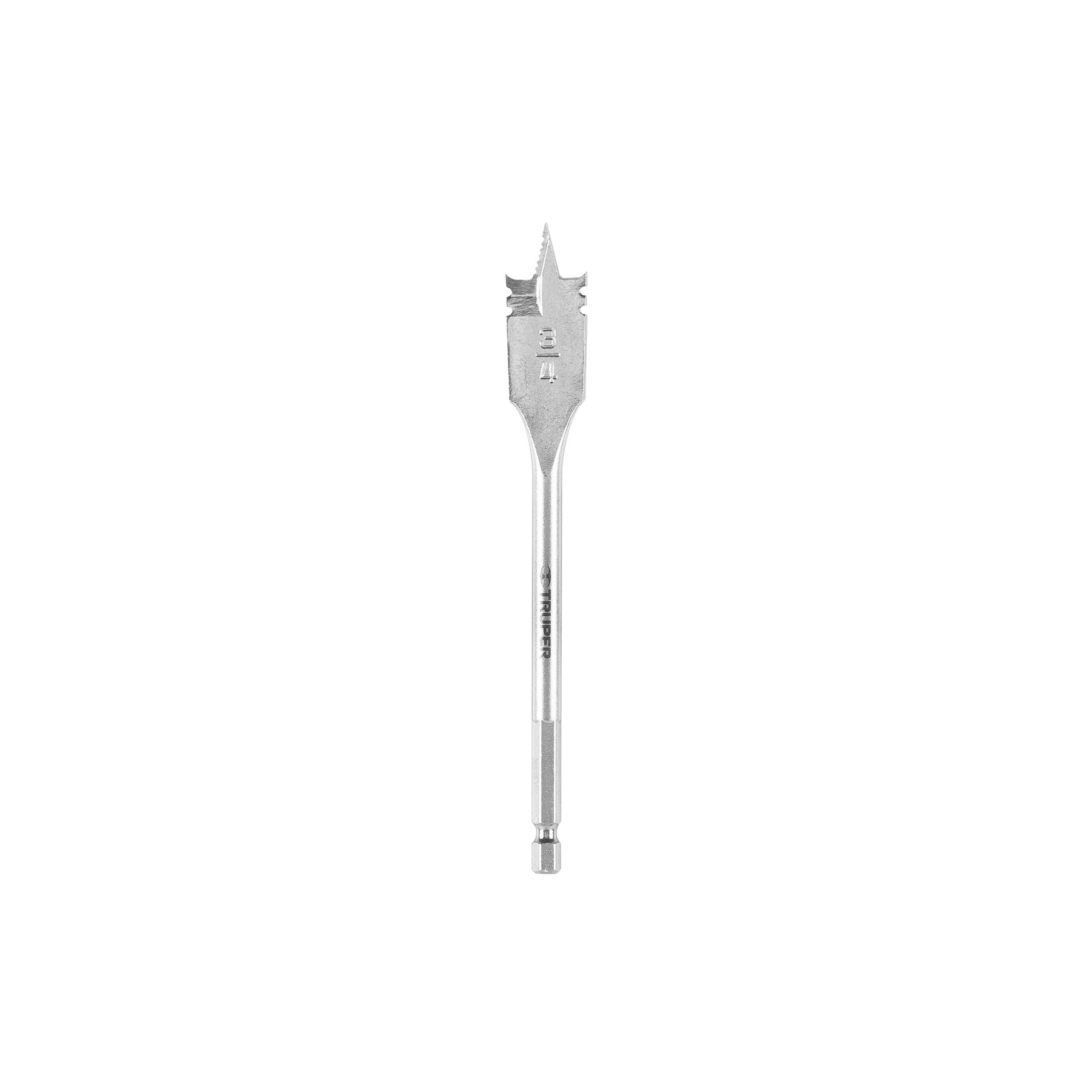 Broca plana de manita 3/4" para madera, TRUPER