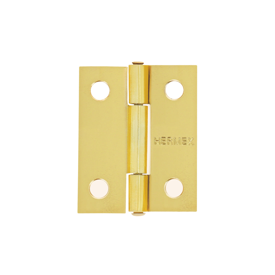 Bisagra rectangular 1-1/2" acero latonado, HERMEX