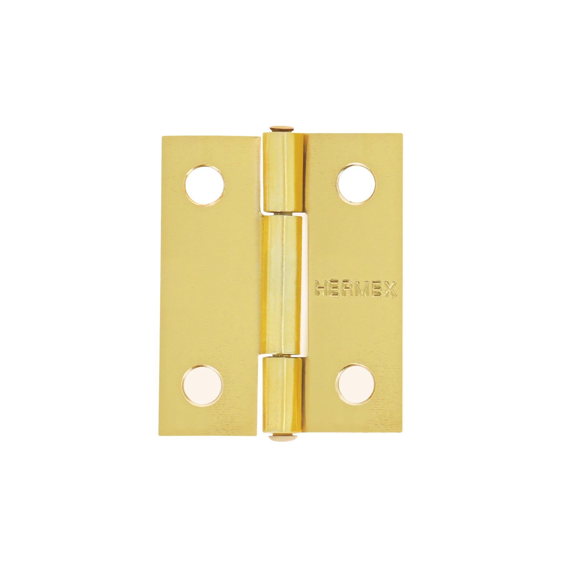 Bisagra rectangular 1-1/2" acero latonado, HERMEX