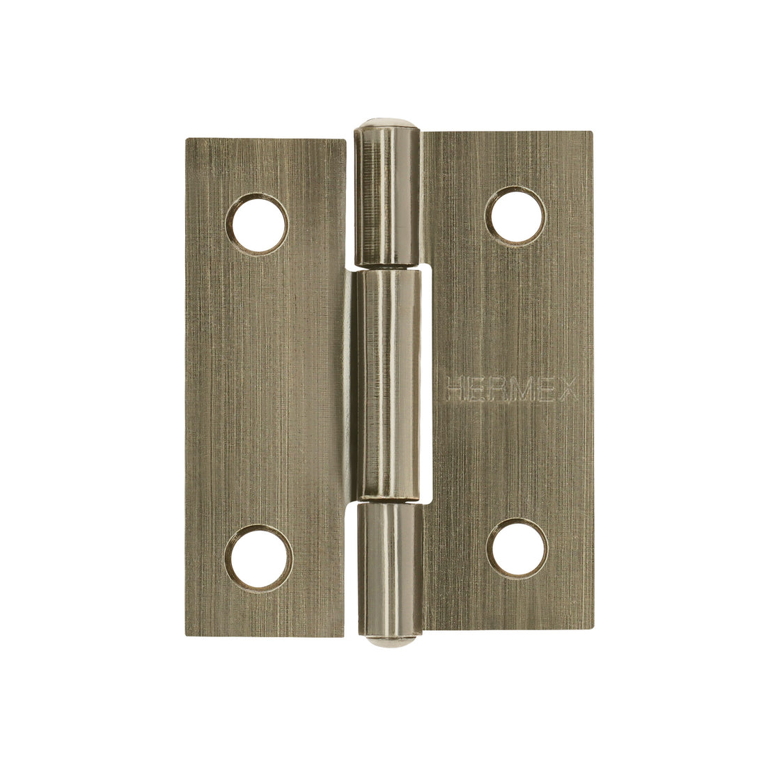 Bisagra rectangular 1-1/2" latón antiguo, HERMEX