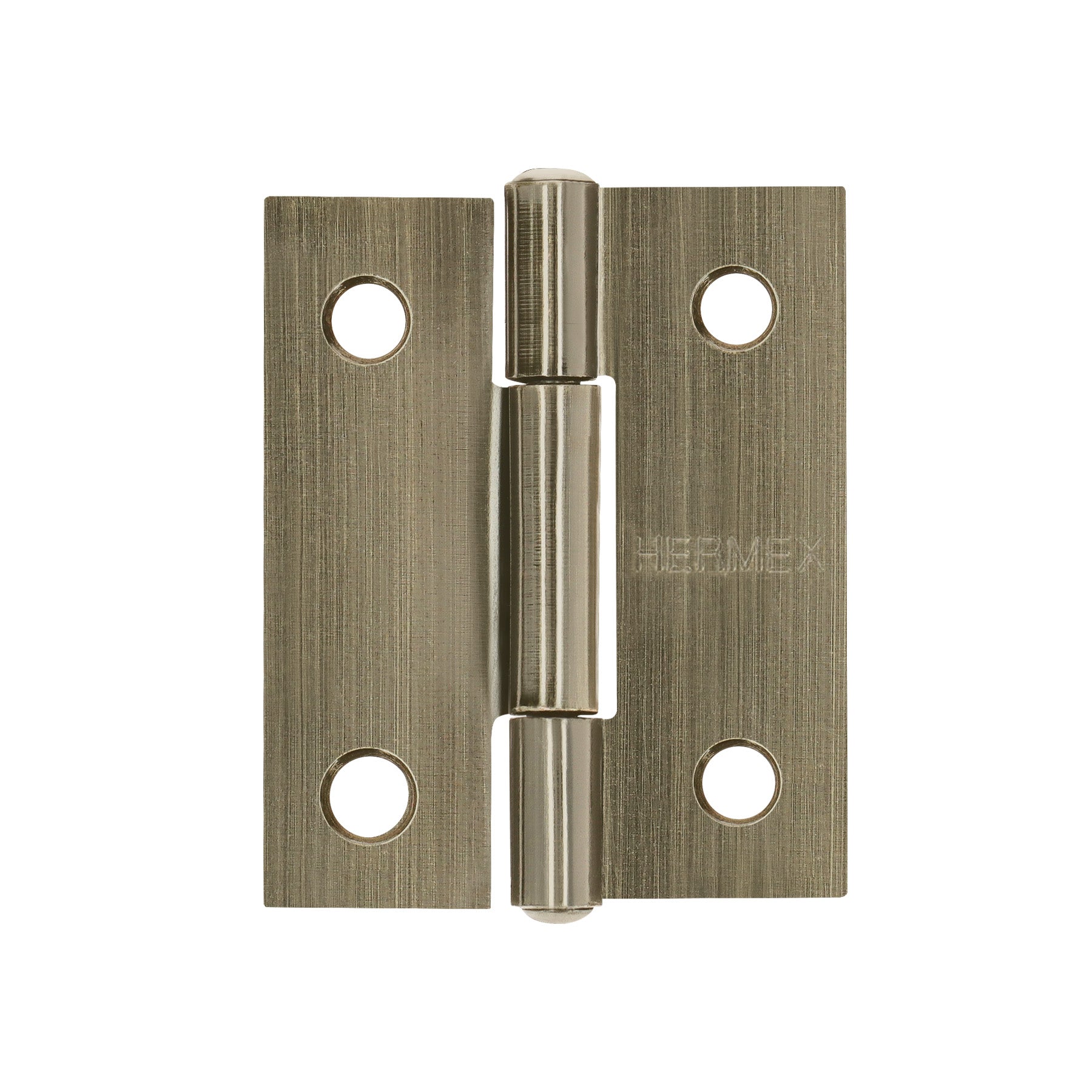 Bisagra rectangular 1-1/2" latón antiguo, HERMEX