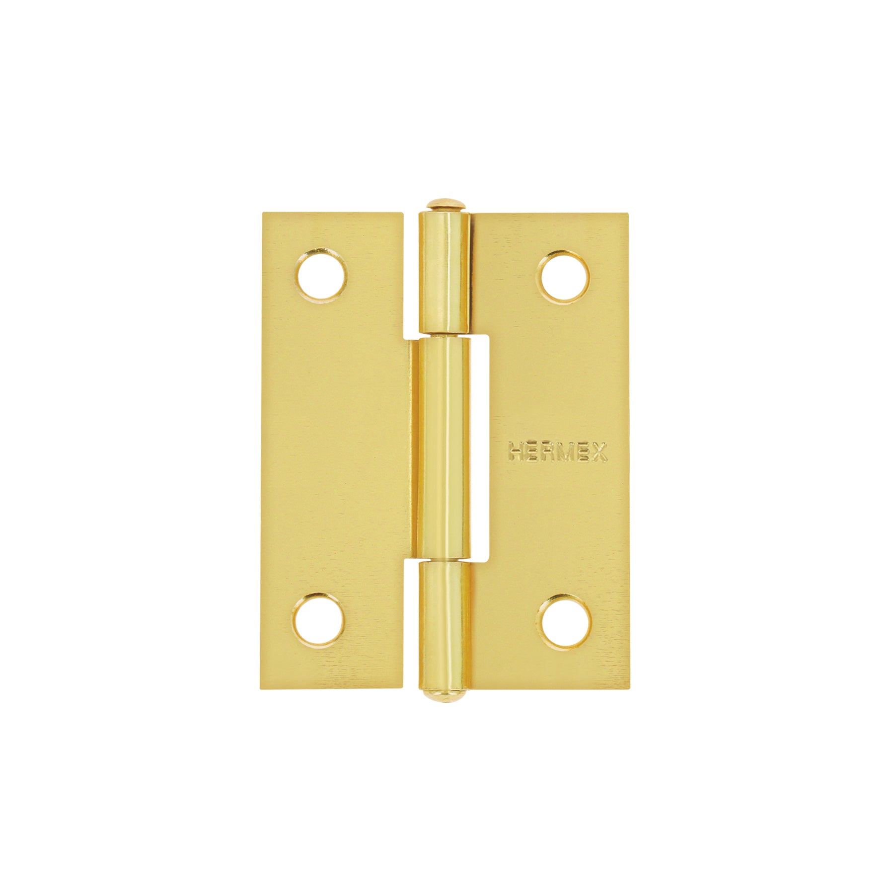 Bisagra rectangular 2" acero latonado, HERMEX