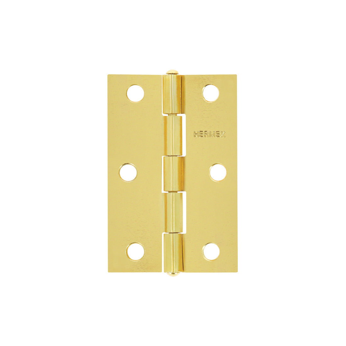 Bisagra rectangular 2-1/2" acero latonado, HERMEX