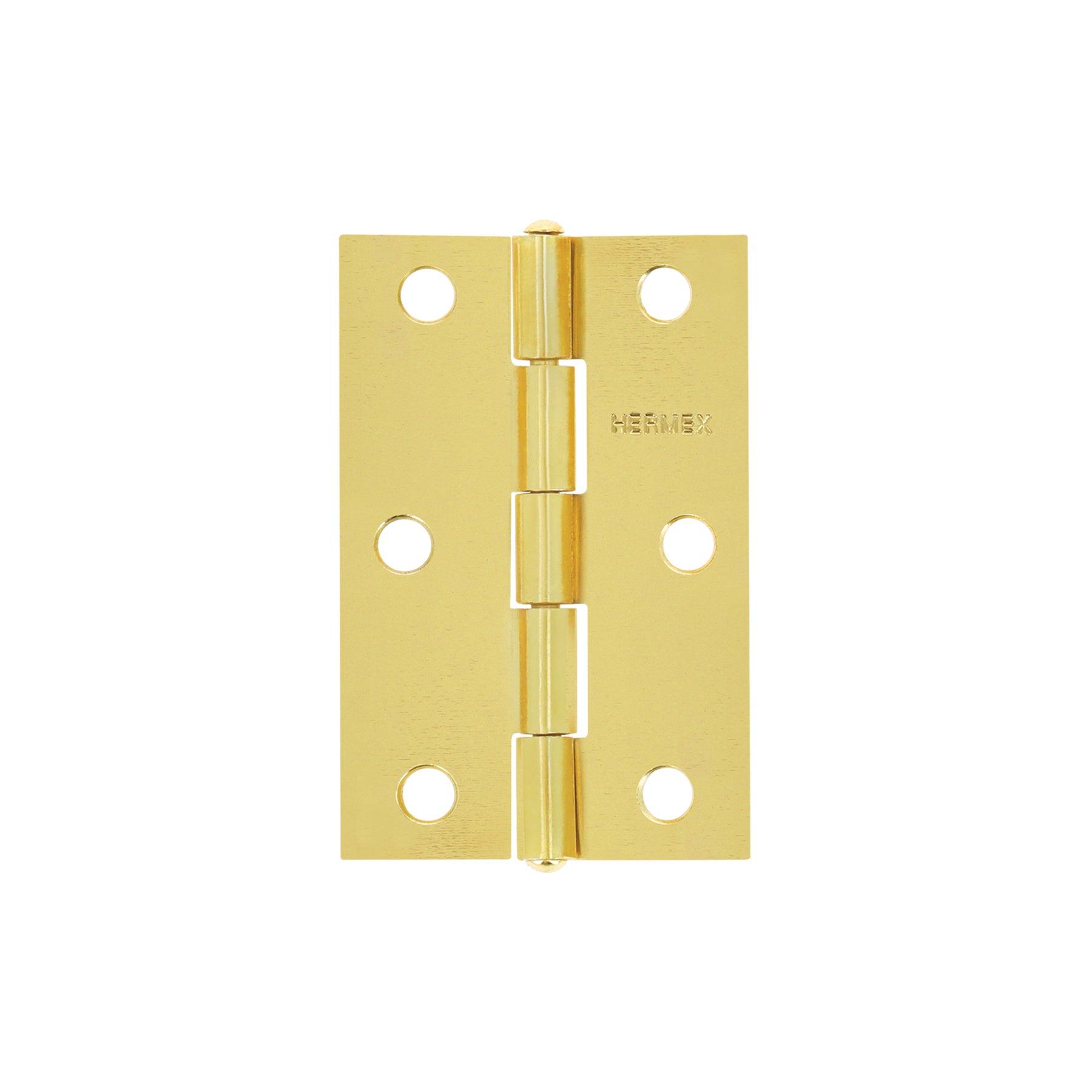 Bisagra rectangular 2-1/2" acero latonado, HERMEX