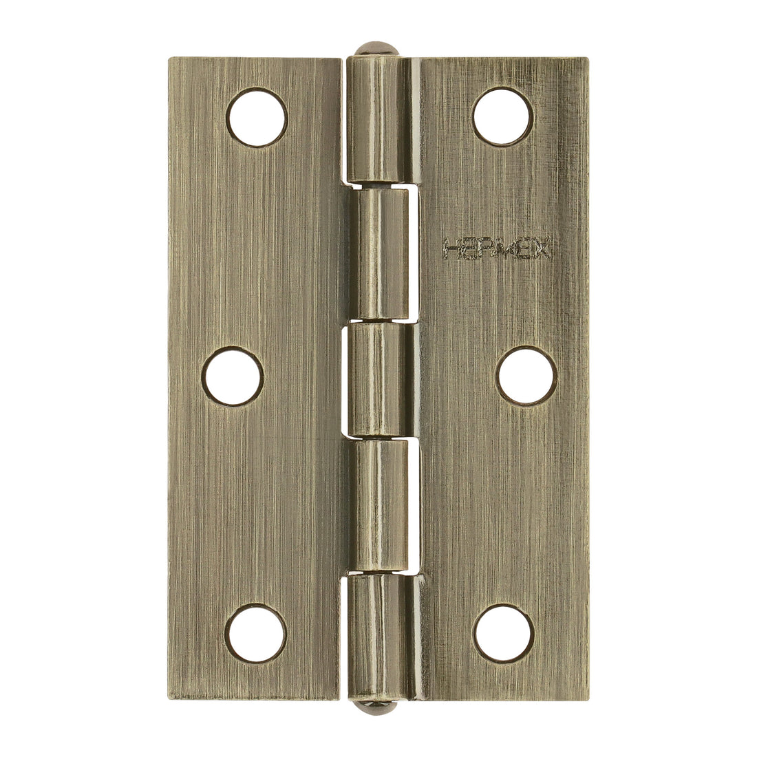 Bisagra rectangular 2-1/2" latón antiguo, HERMEX
