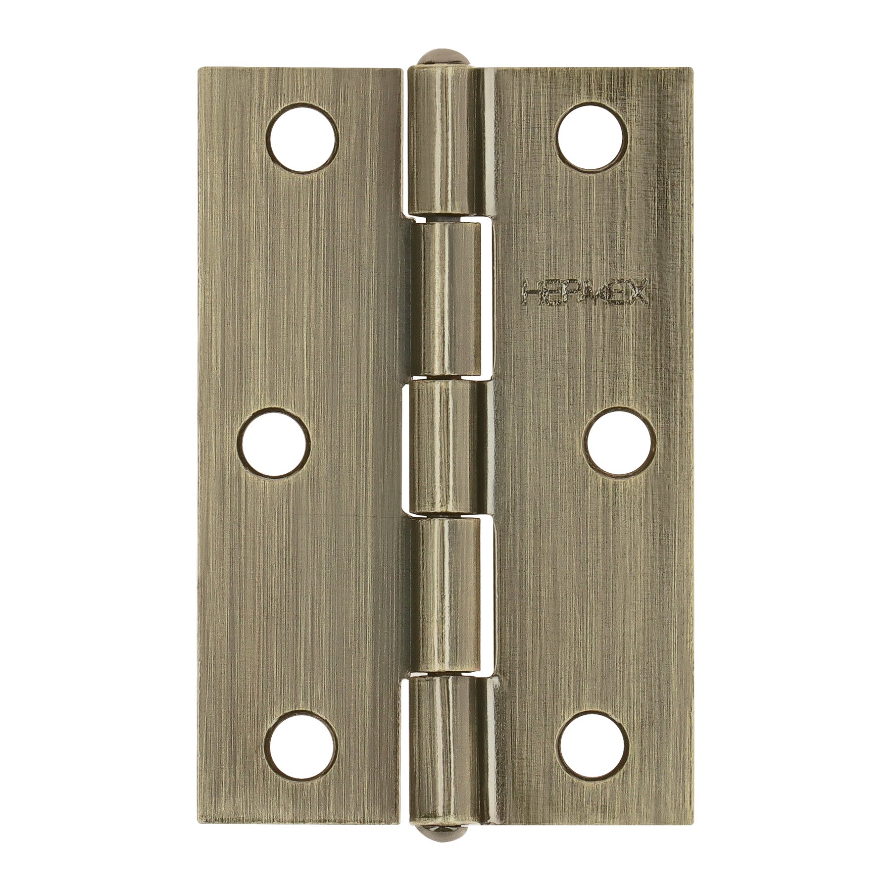 Bisagra rectangular 2-1/2" latón antiguo, HERMEX