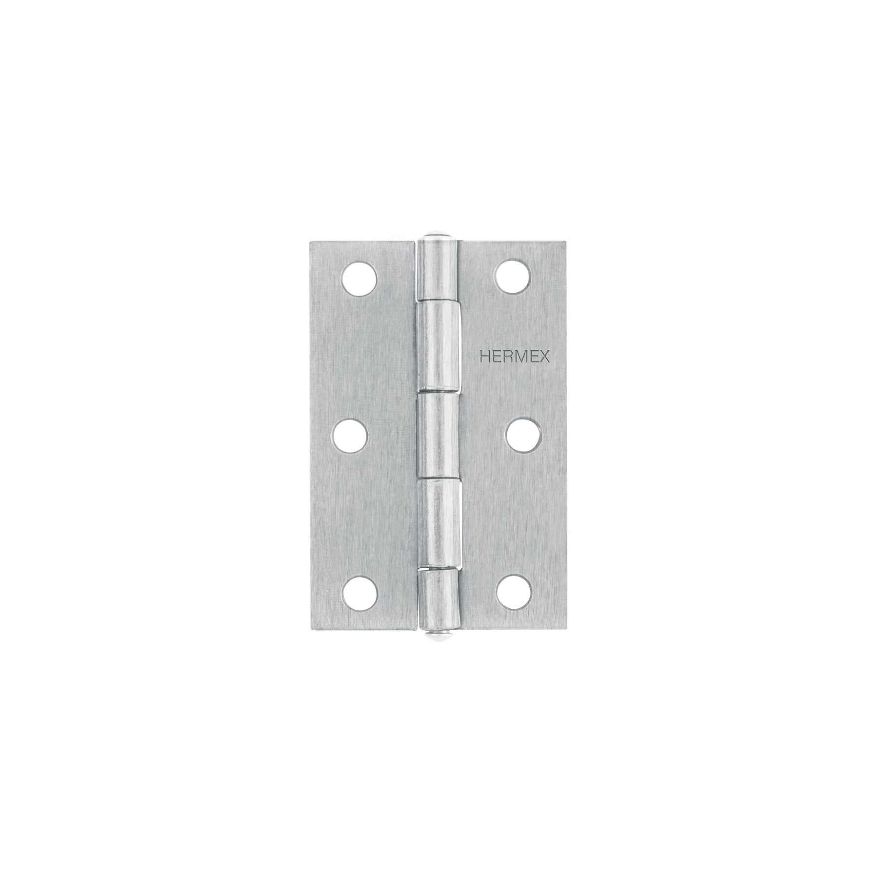 Bisagra rectangular 3" acero pulido, HERMEX
