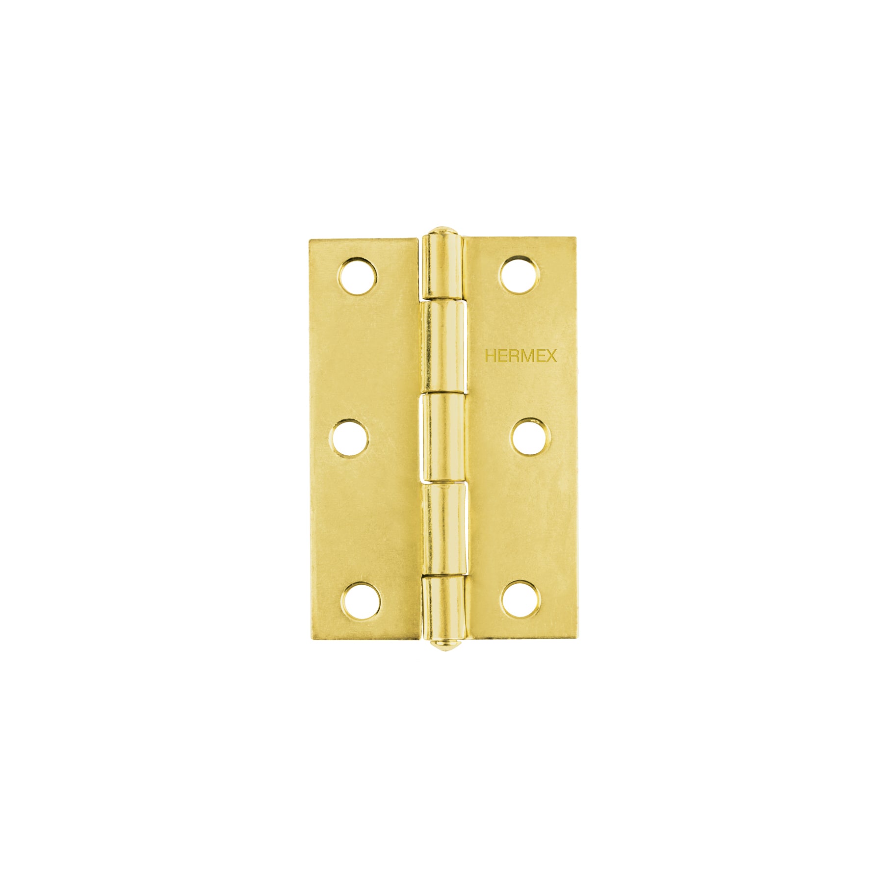 Bisagra rectangular 3" acero latonado, HERMEX