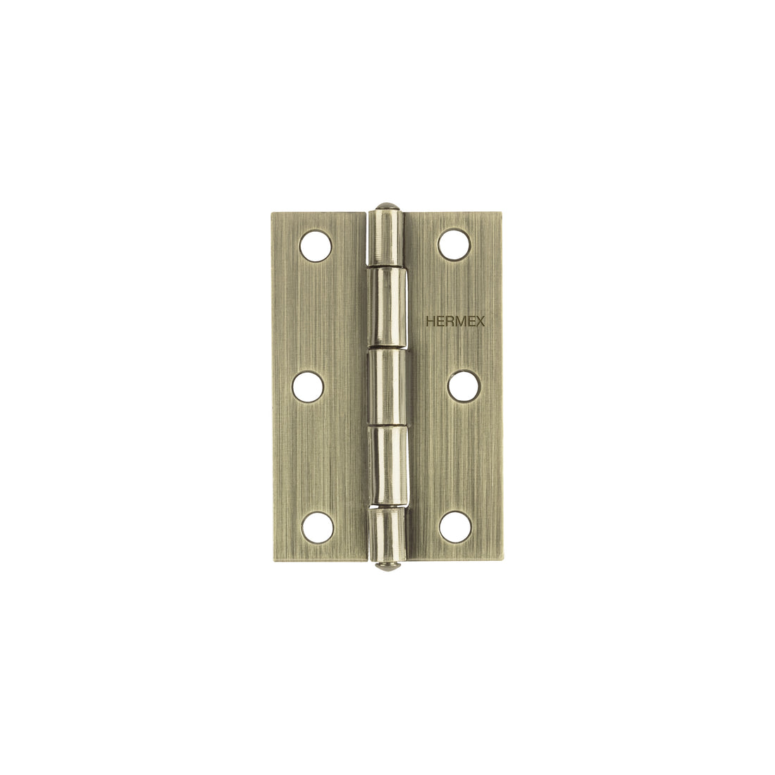 Bisagra rectangular 3" latón antiguo, HERMEX