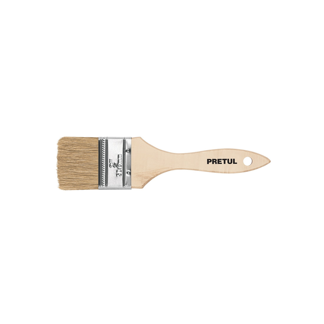 Brocha uso general de 2" con mango de madera, PRETUL