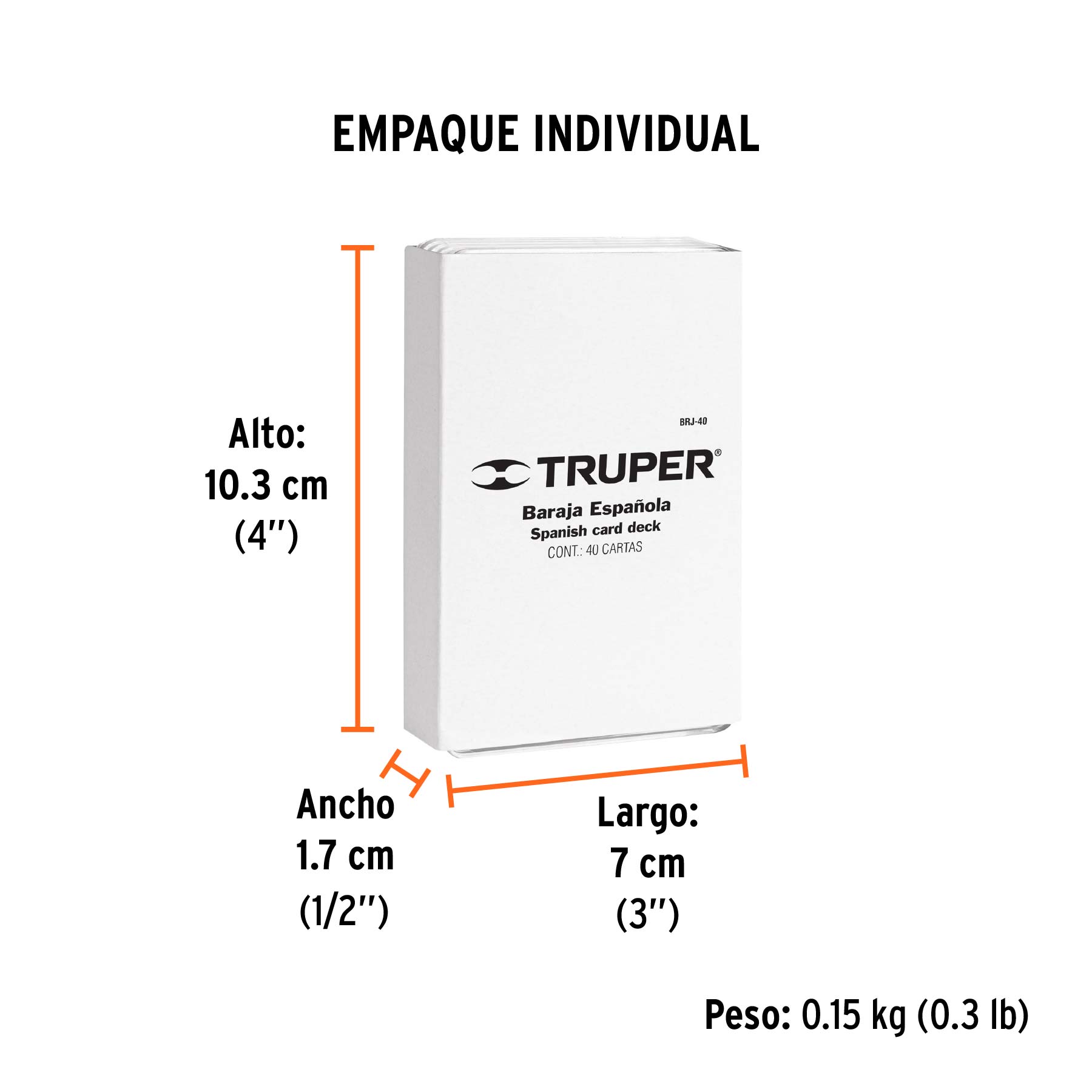Baraja española de 40 cartas, TRUPER - Empaque