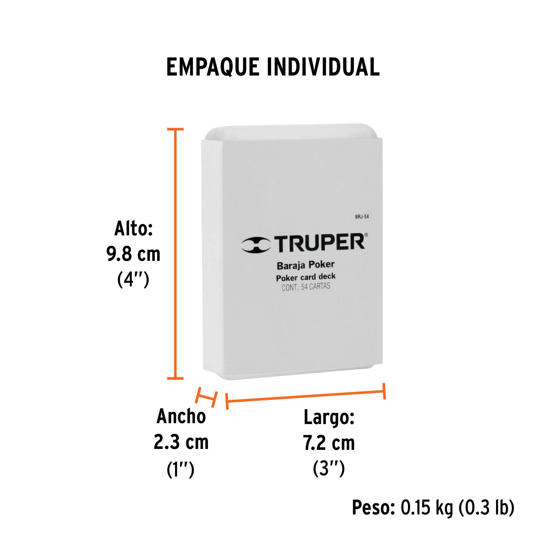 Baraja póker de 54 cartas, TRUPER - Empaque