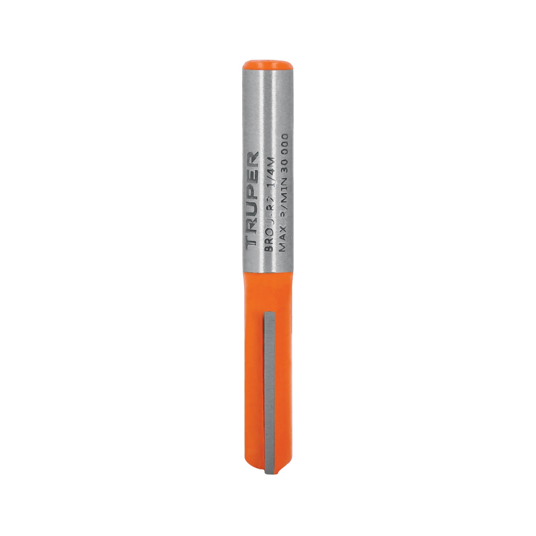 Broca para router, recta 2 filos, 1/4", mediana, TRUPER