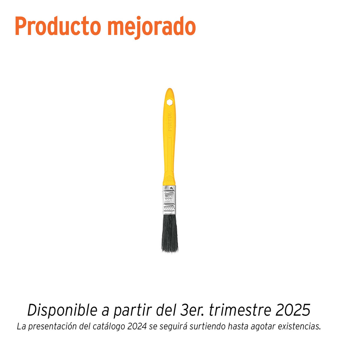 Brocha uso general de 1/2" con mango de plástico, PRETUL