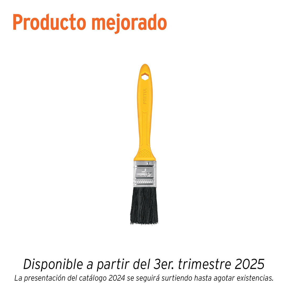 Brocha uso general de 1" con mango de plástico, PRETUL