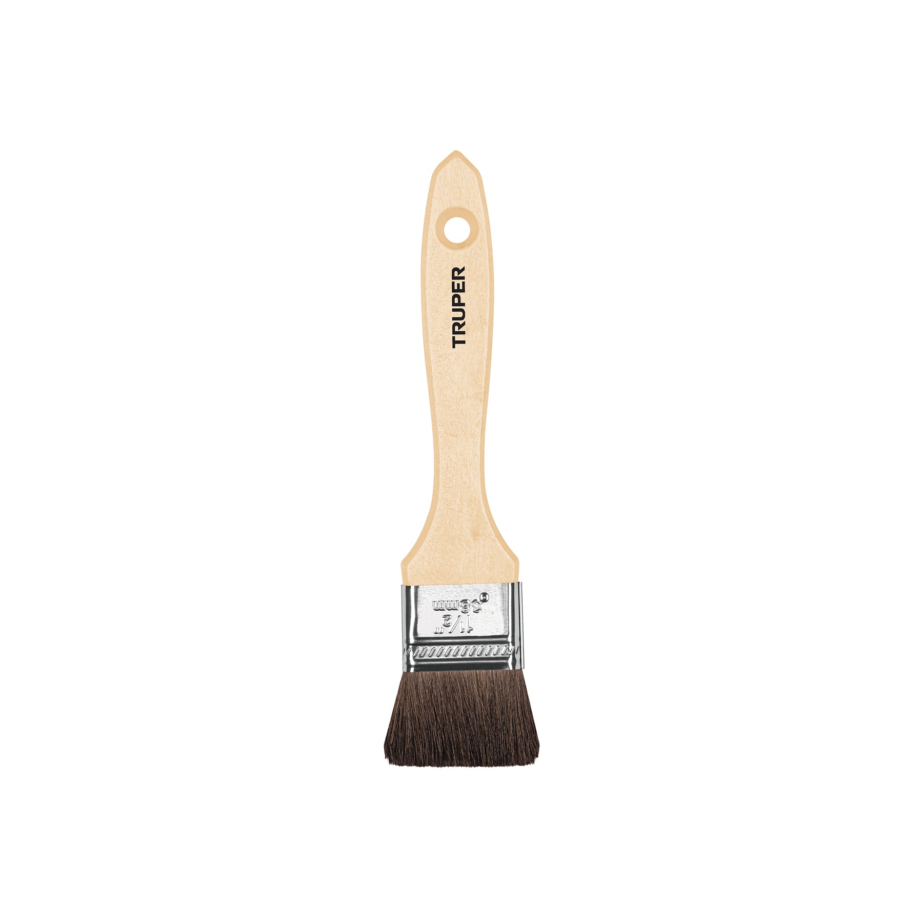 Brocha pelo de camello de 1-1/2" con mango de madera, TRUPER