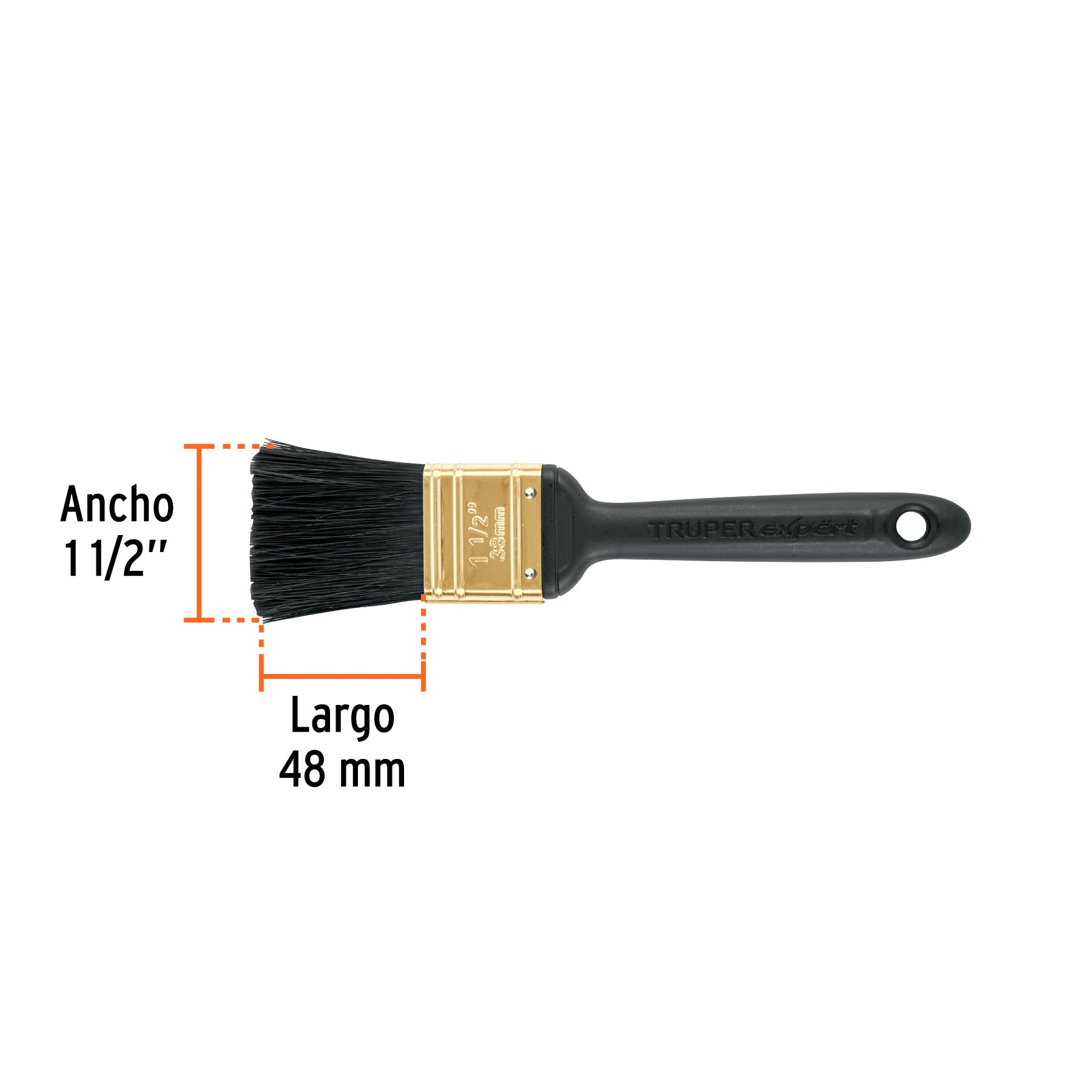 Brocha profesional de 1-1/2" mango de plástico, EXPERT
