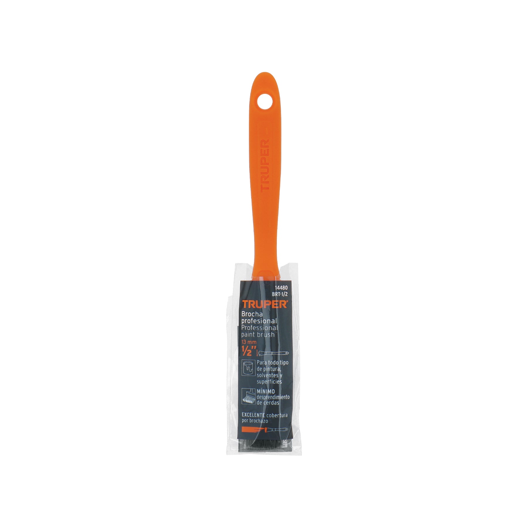 Brocha profesional de 1/2" con mango de plástico, TRUPER