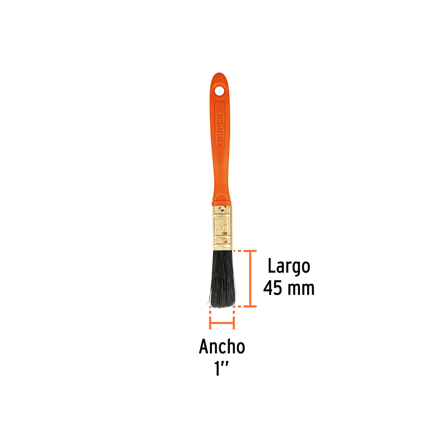 Brocha profesional de 1/2" con mango de plástico, TRUPER