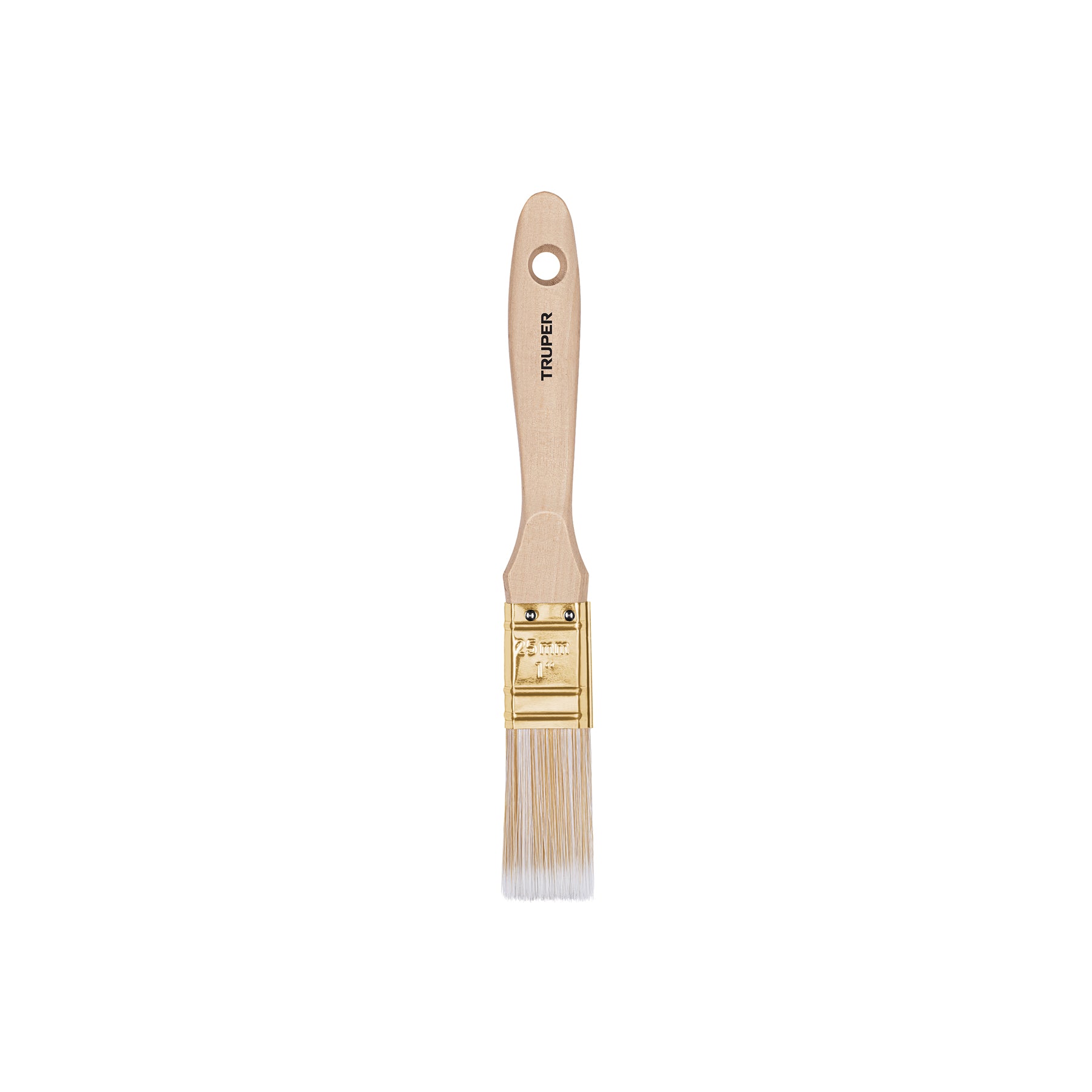 Brocha cerdas sintéticas 1" corte recto, mango de madera