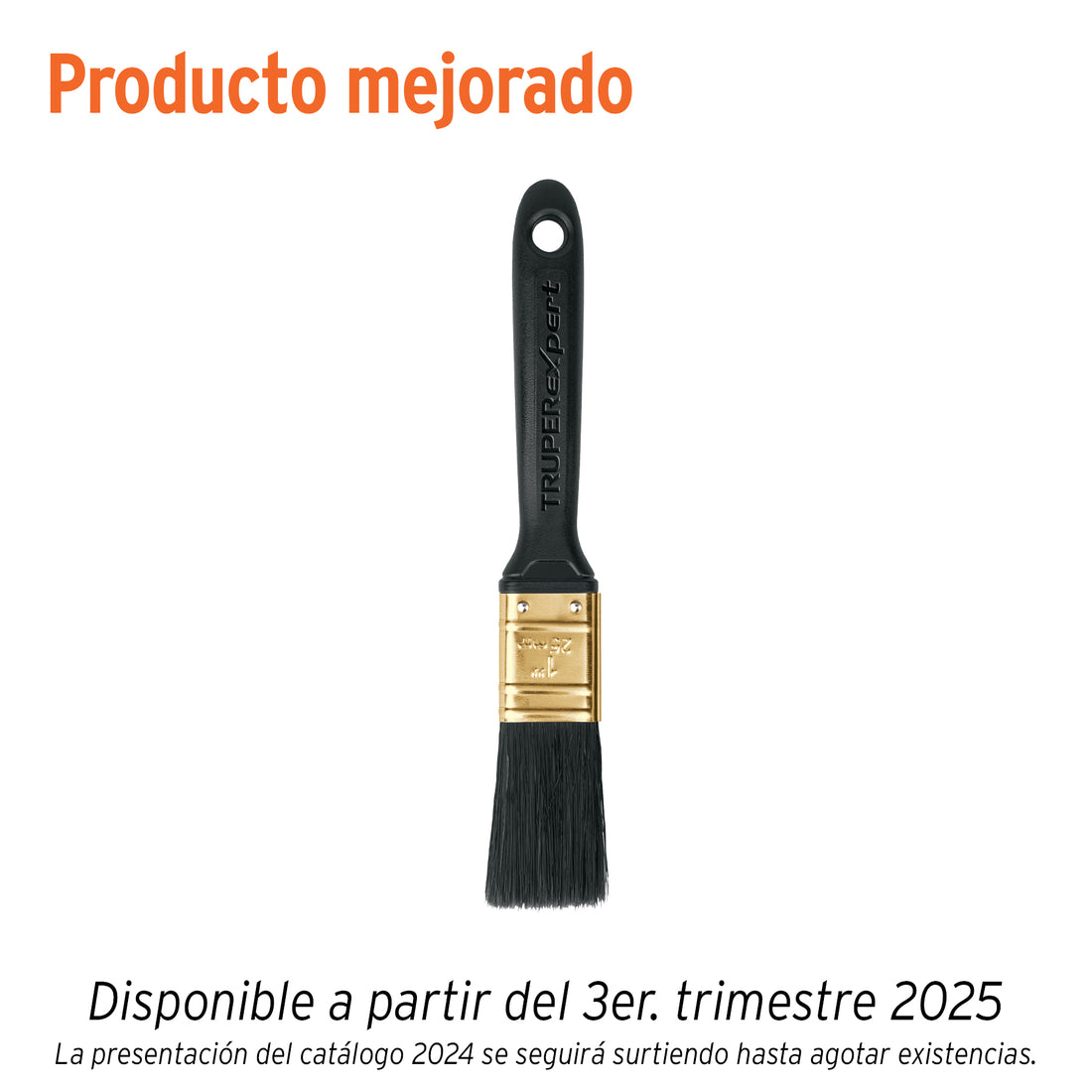 Brocha profesional de 1" mango de plástico, TRUPER EXPERT