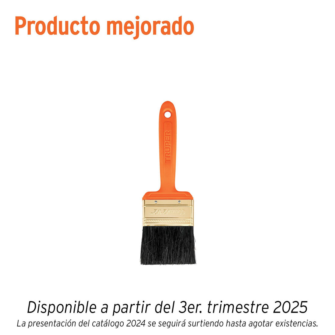 Brocha profesional de 2-1/2" con mango de plástico, TRUPER