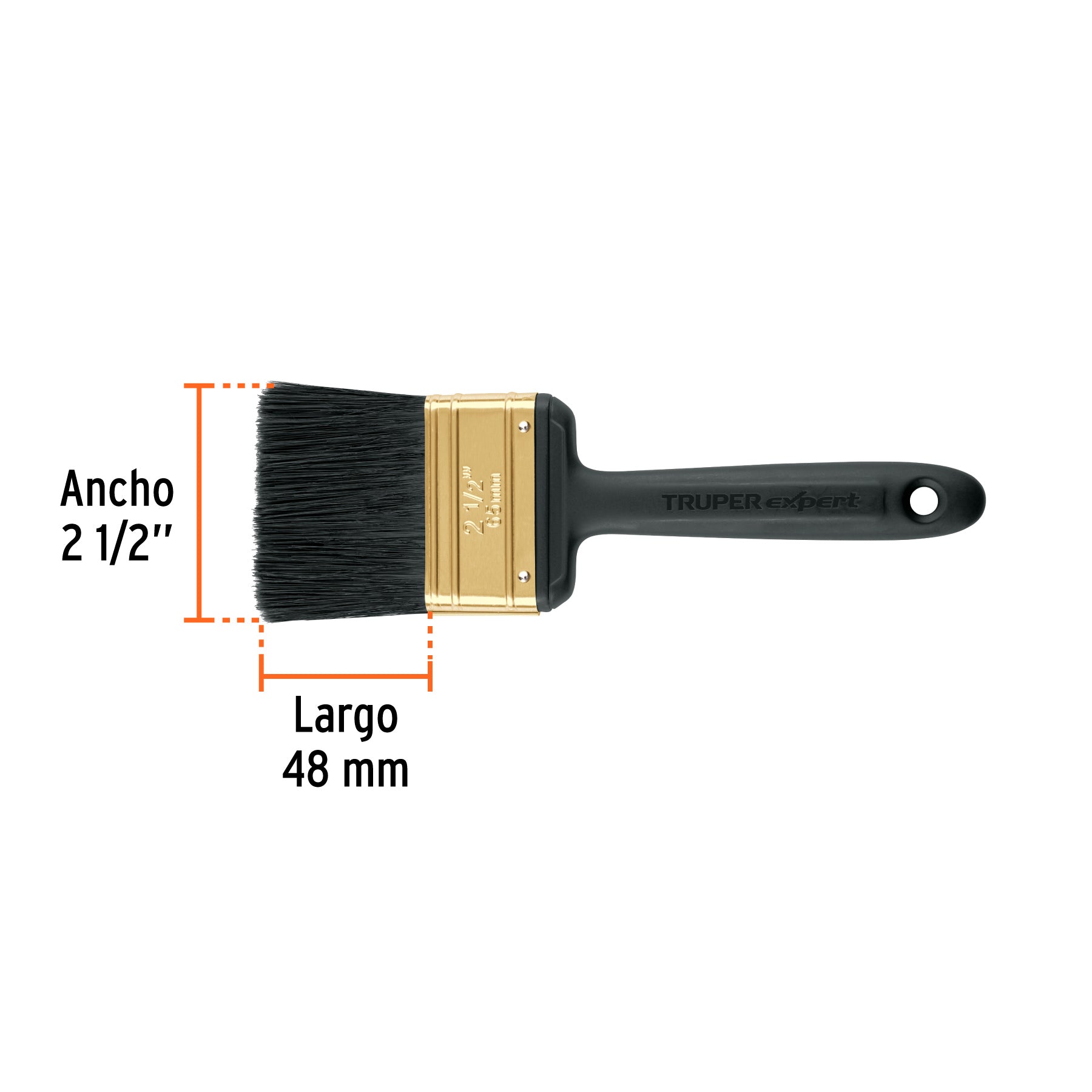 Brocha profesional de 2-1/2" mango de plástico, EXPERT
