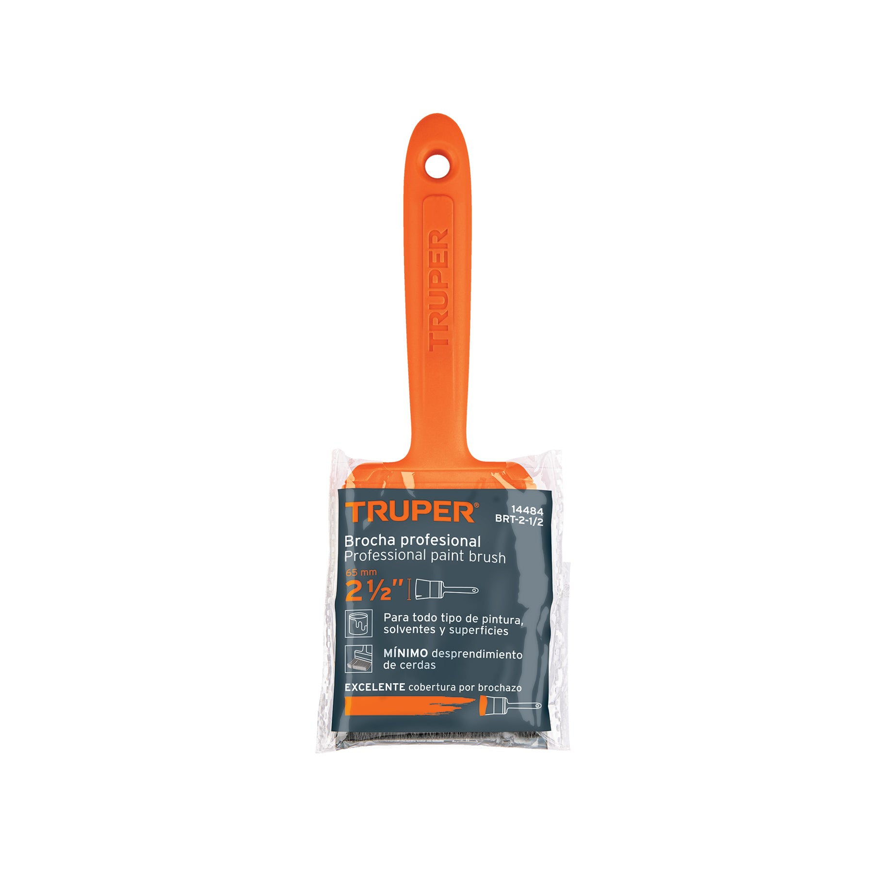 Brocha profesional de 2-1/2" con mango de plástico, TRUPER
